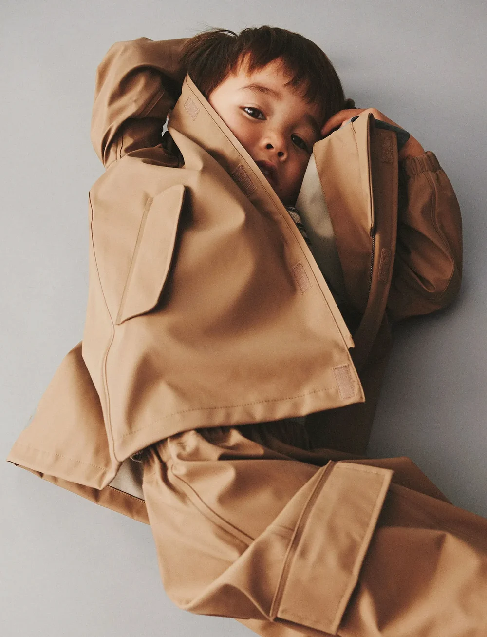 Wheat - Rainwear Finley Long Jacket - vihmajoped - hazel - 0