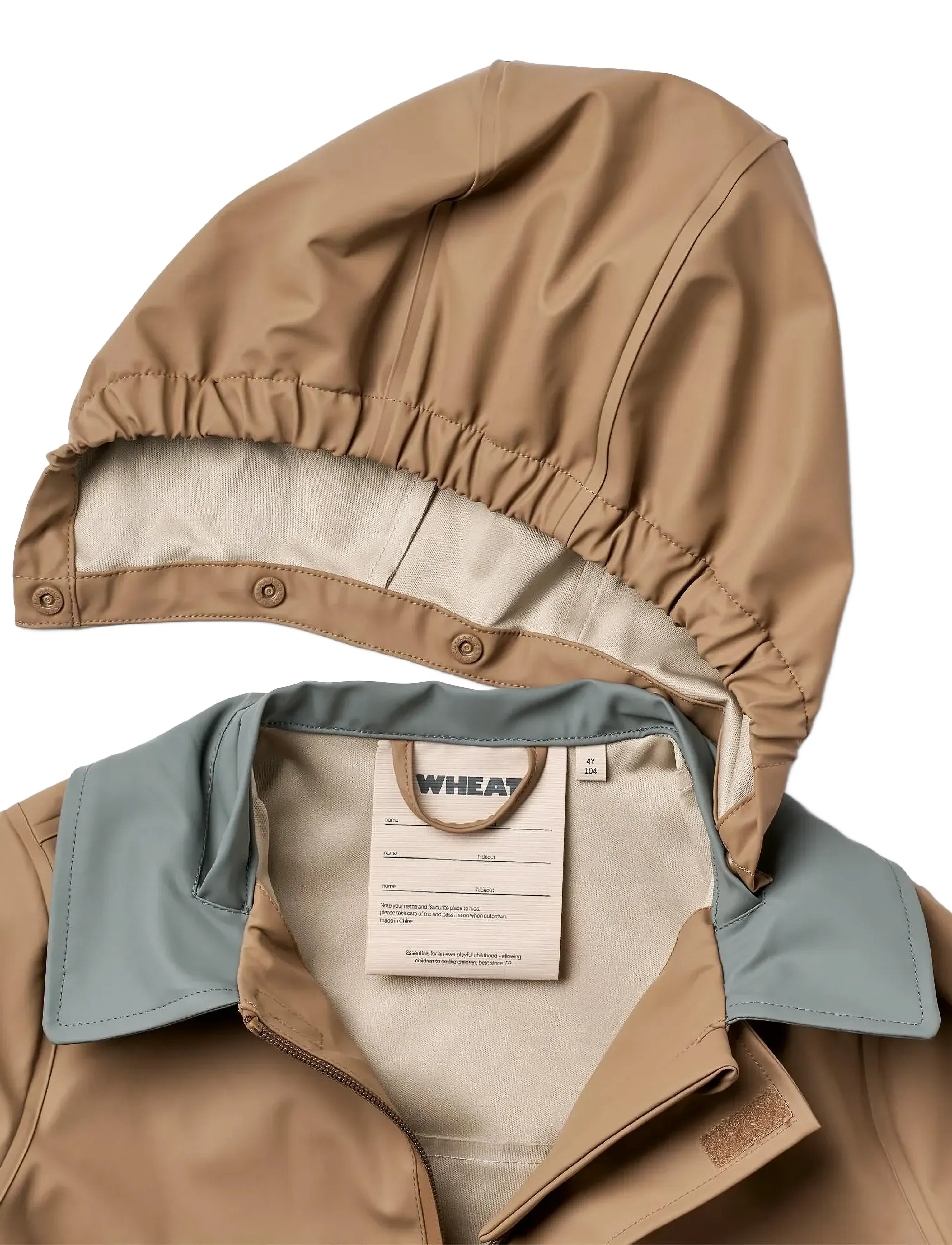 Wheat - Rainwear Finley Long Jacket - rain coats - hazel - 4