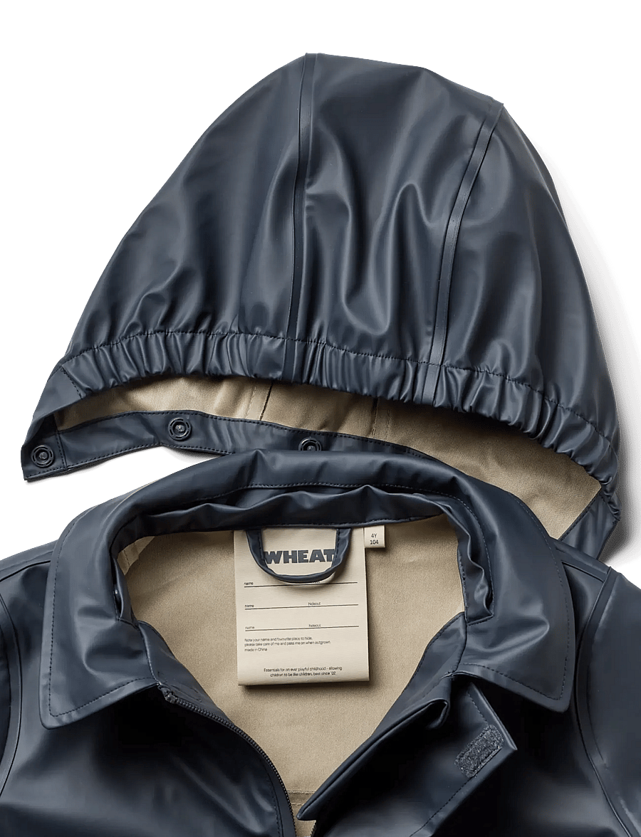 Wheat - Rainwear Finley Long Jacket - regnjackor - ink - 2