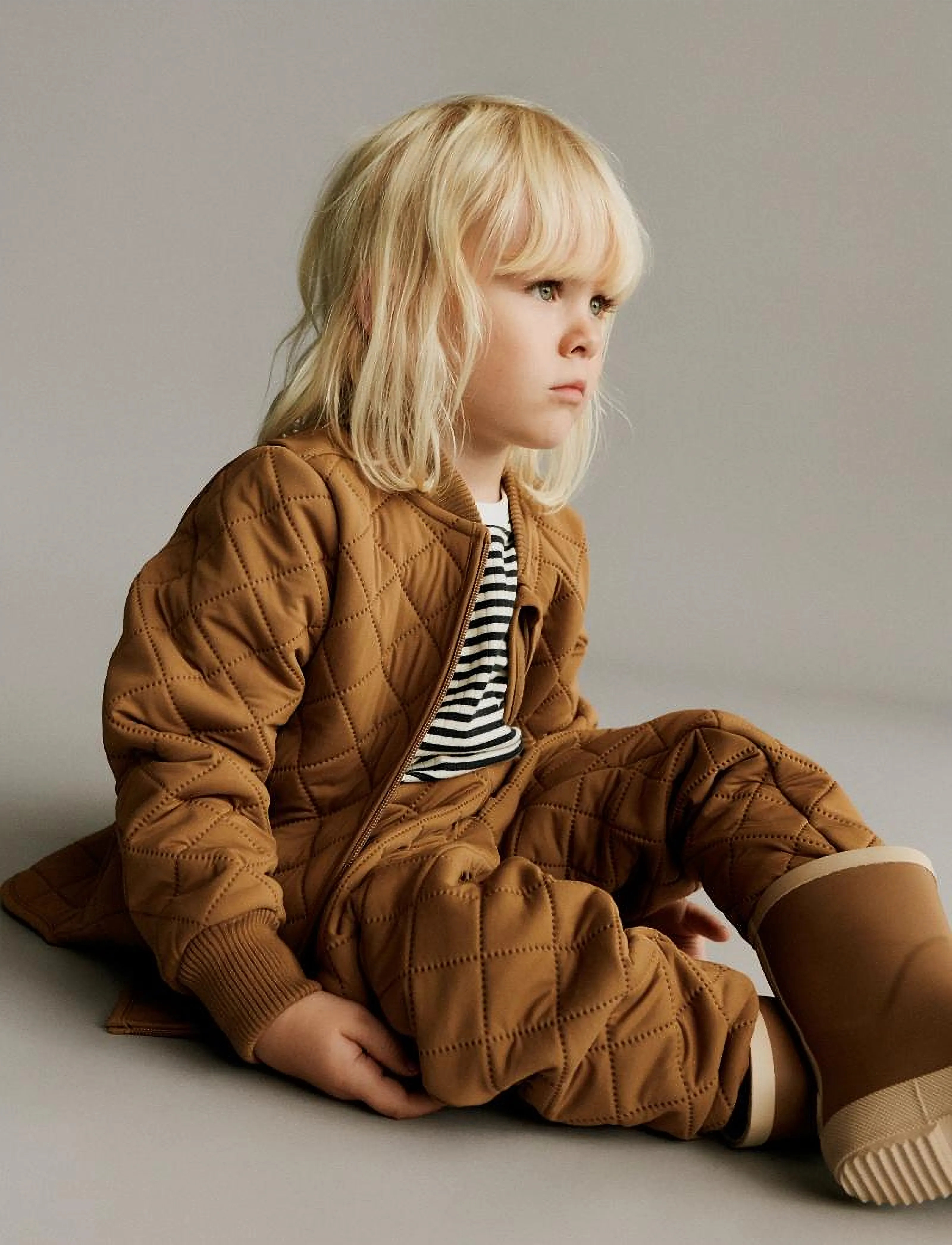 Wheat Thermo Jacket Loui, 122, Brown, Termo-Yttertøj > Termo-Jakker, Børn