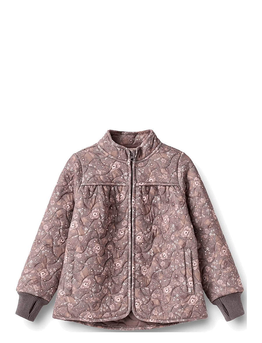 Wheat - Thermo Jacket Thilde - thermo jackets - purple stone flowers - 0