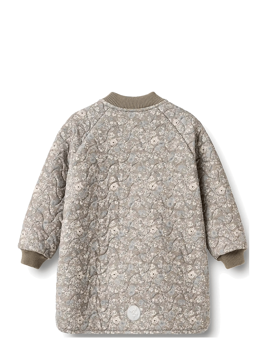 Wheat - Thermo Jacket Helga - thermo jackets - grey stone flowers - 1