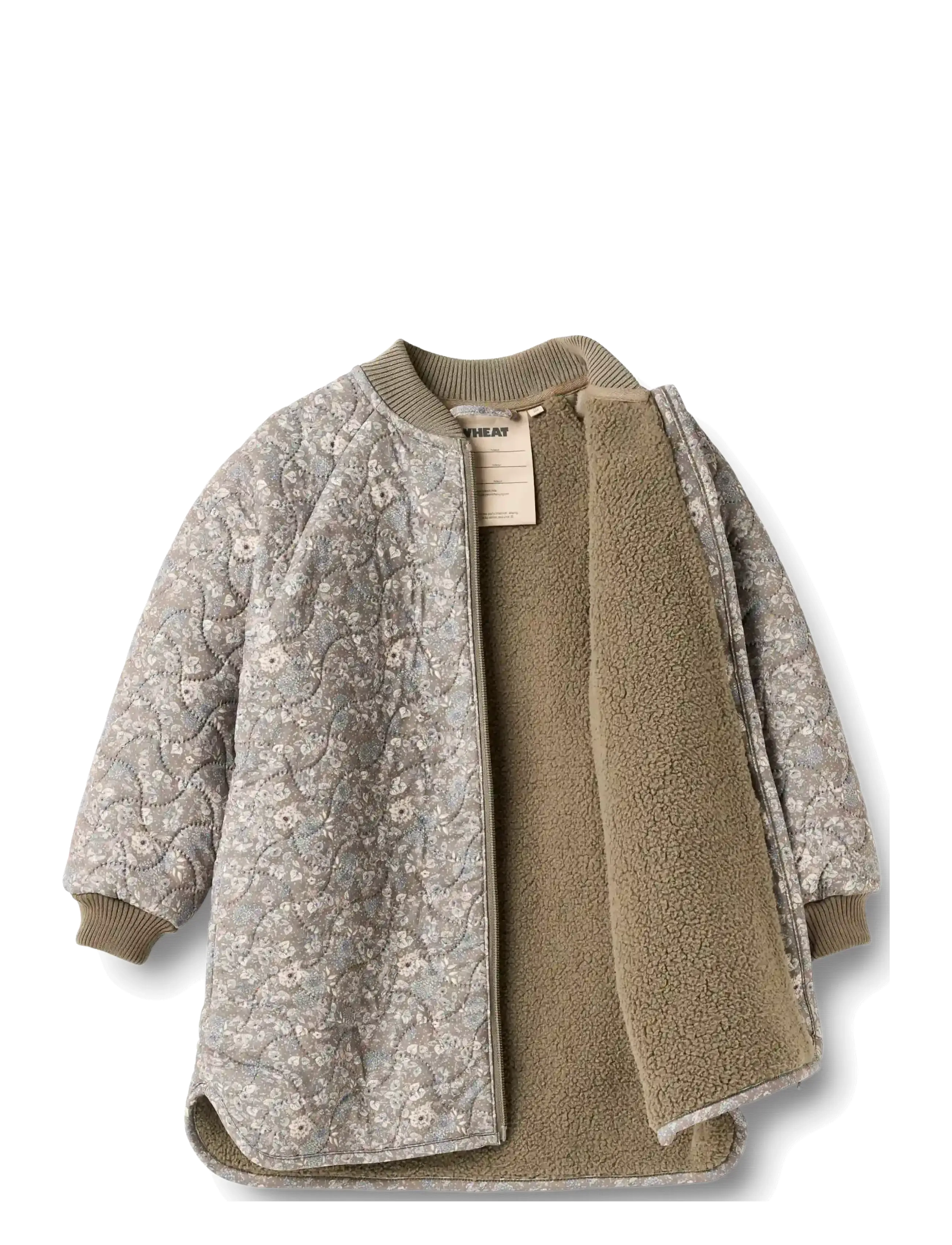 Wheat - Thermo Jacket Helga - thermo jackets - grey stone flowers - 2