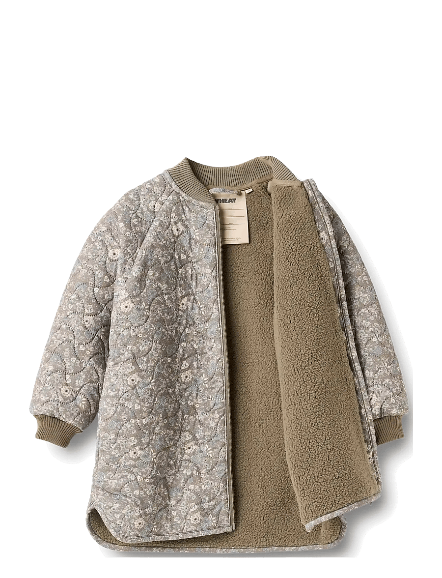 Wheat - Thermo Jacket Helga - thermo jackets - grey stone flowers - 2
