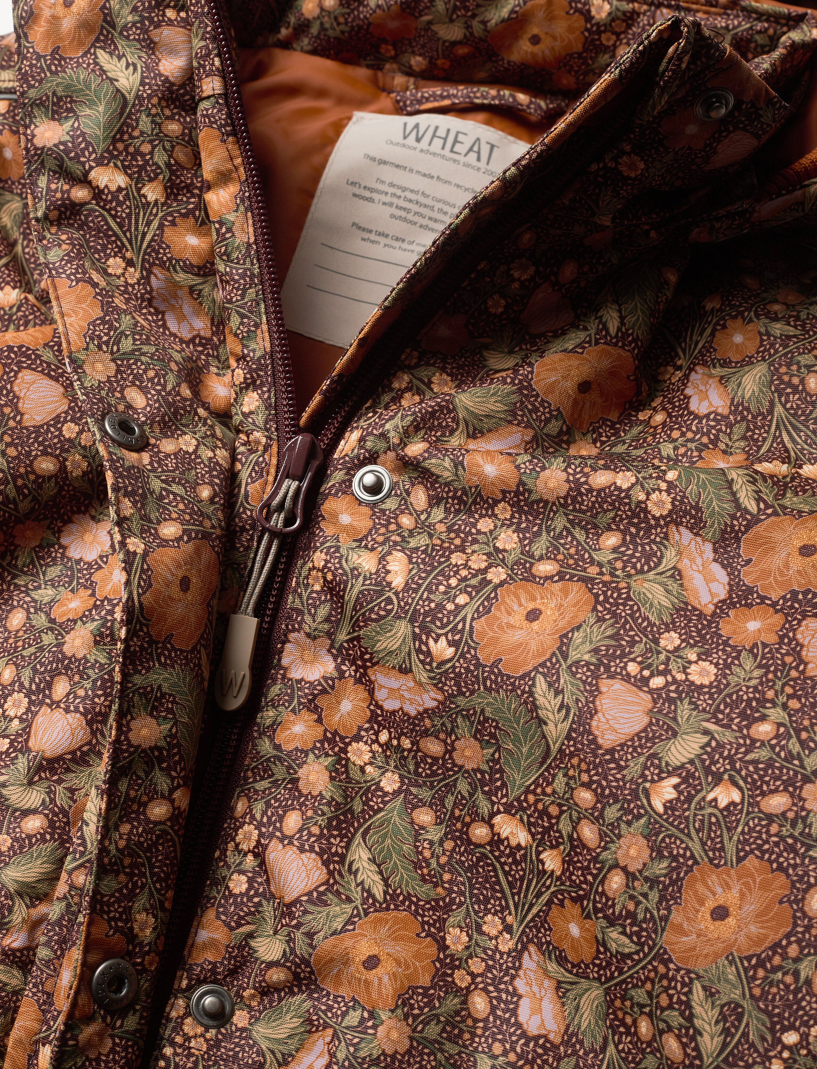 Wheat - Jacket Elda Tech - maroon flowers - 2