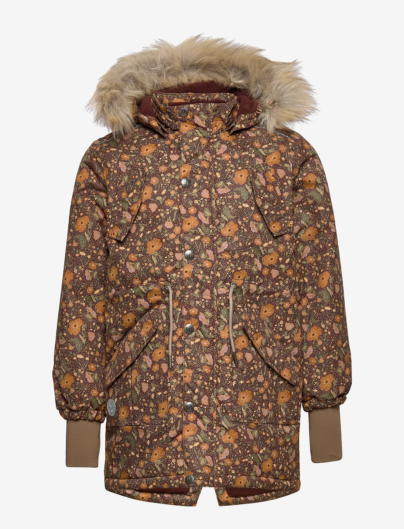 Wheat - Parka Vian Tech - maroon flowers - 0