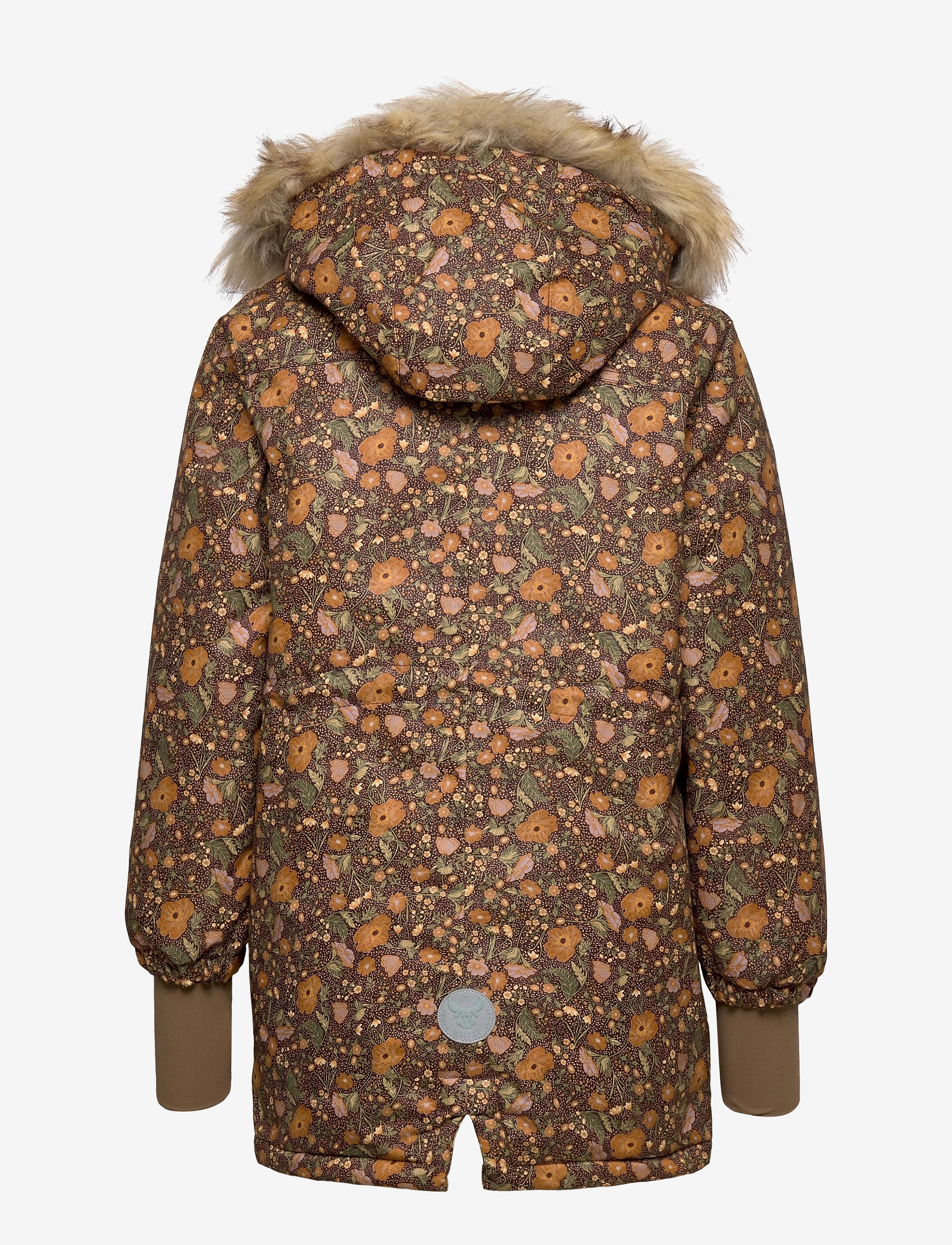 Wheat - Parka Vian Tech - maroon flowers - 1