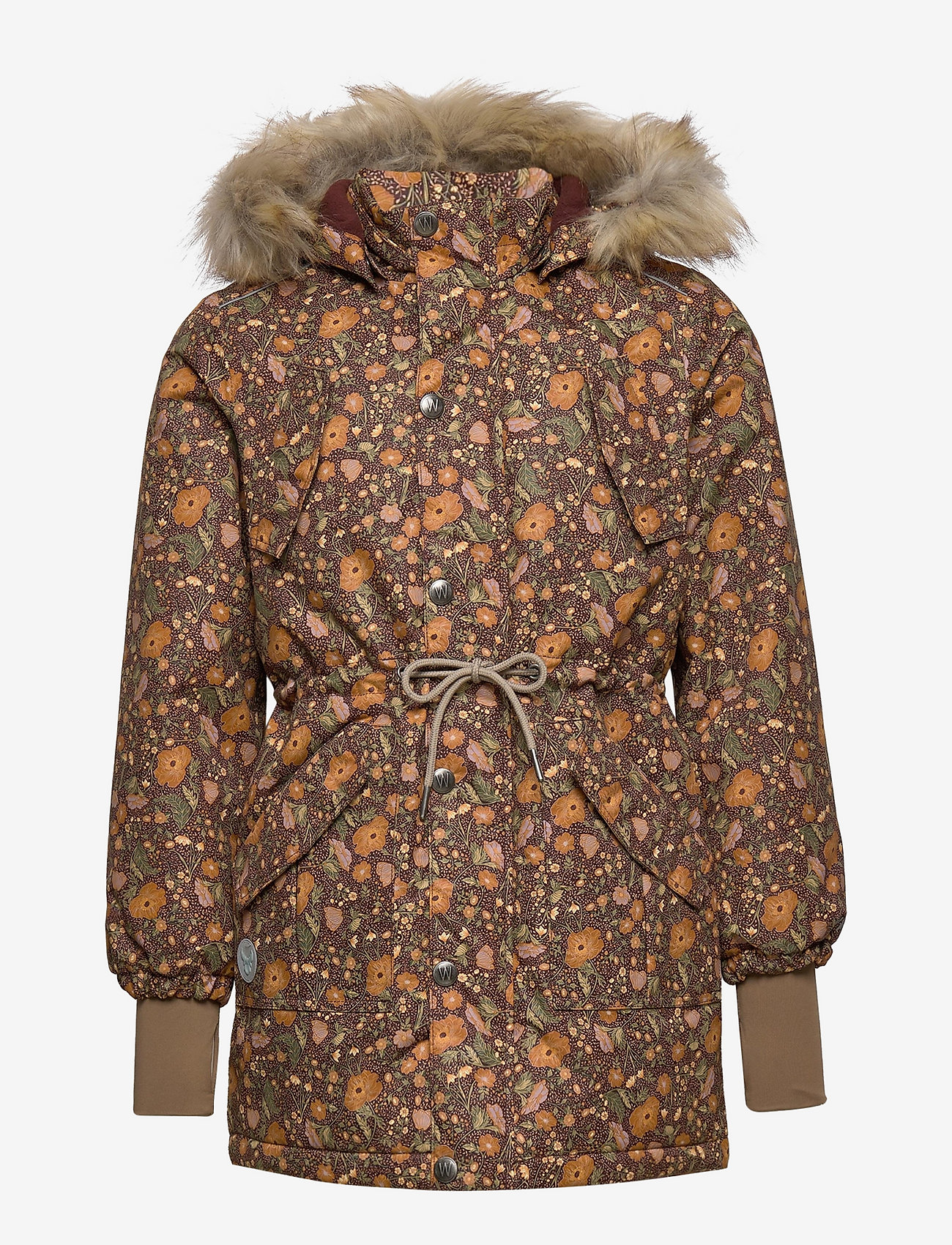 Wheat - Parka Vian Tech - maroon flowers - 2