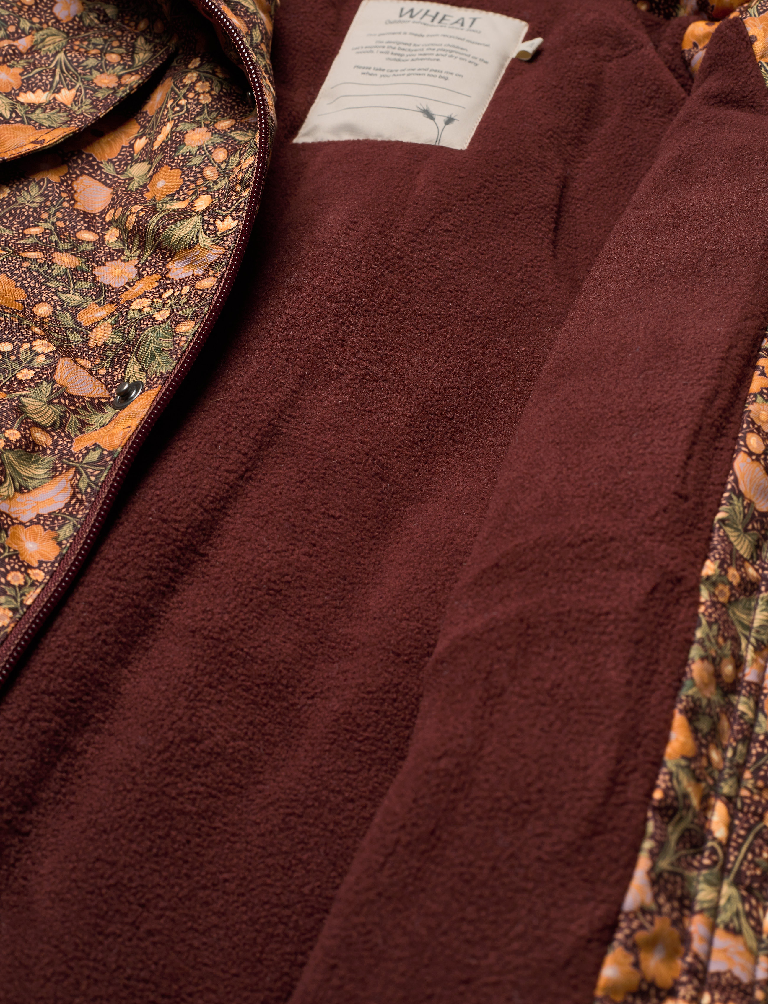 Wheat - Parka Vian Tech - maroon flowers - 5