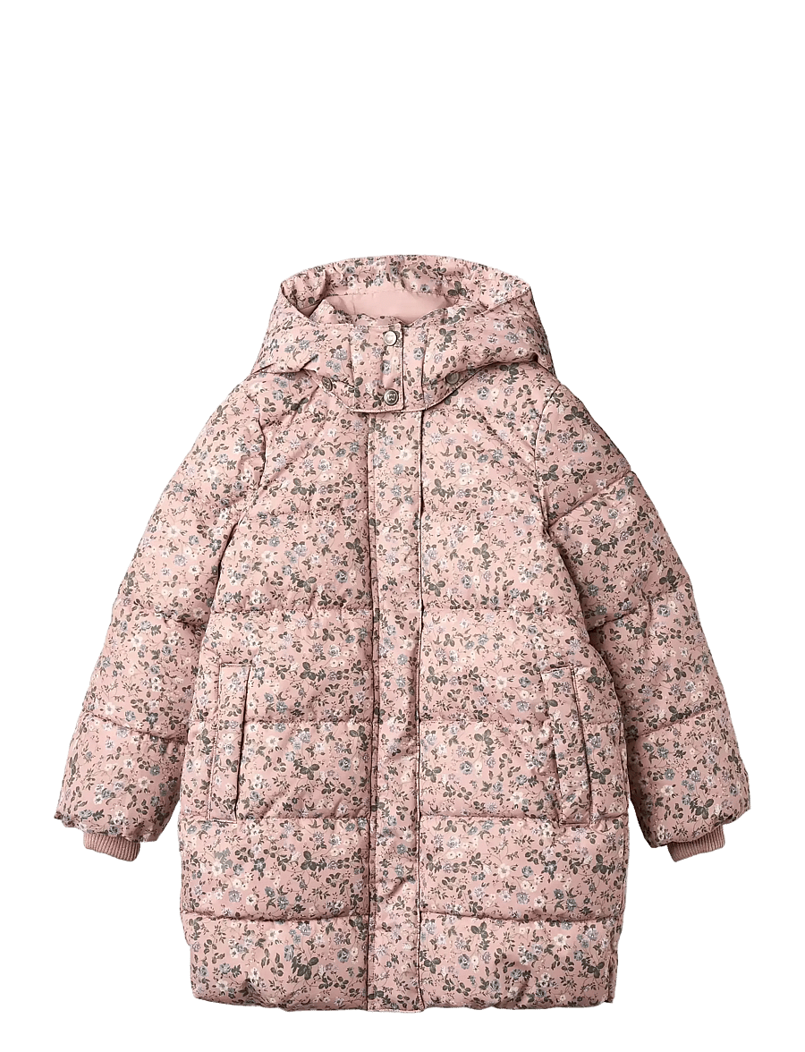 Wheat - Puffer Coat Yrsa - vinterjackor - rose powder flowers - 0