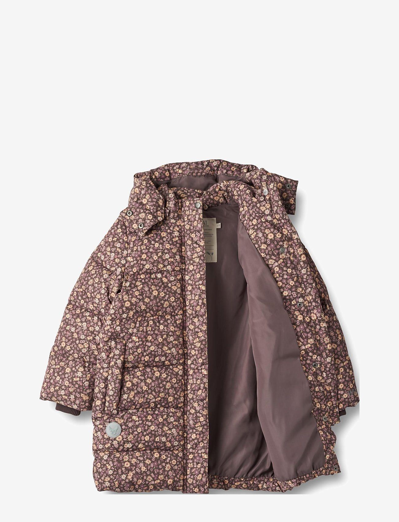 Wheat - Puffer Coat Yrsa - eggplant flowers - 2