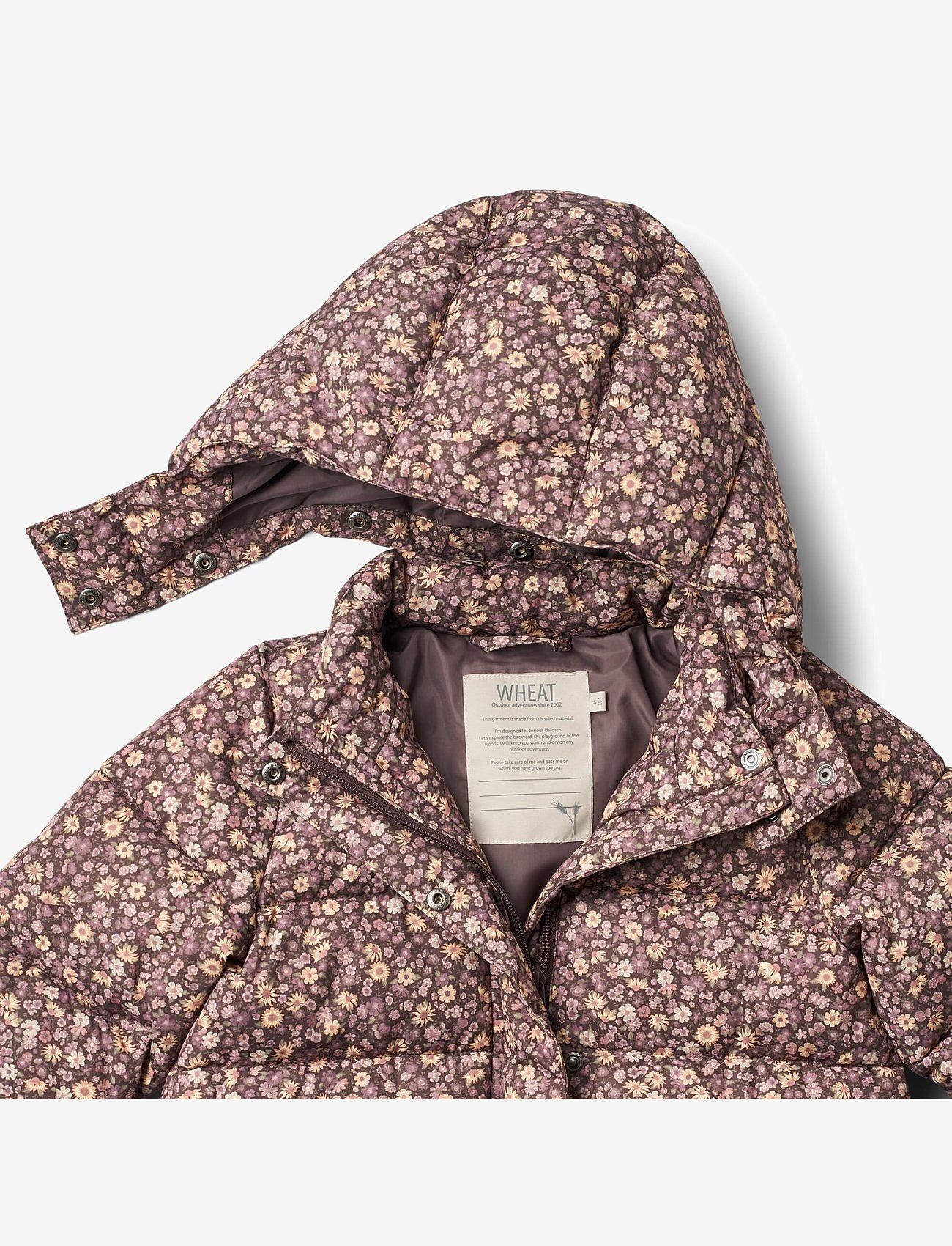 Wheat - Puffer Coat Yrsa - eggplant flowers - 3