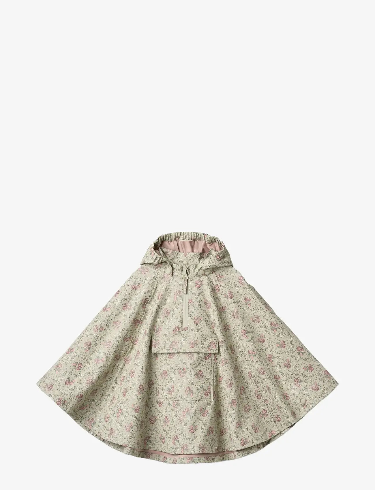 Wheat - Raincape Drops - overtøj - slightly green flowers - 0
