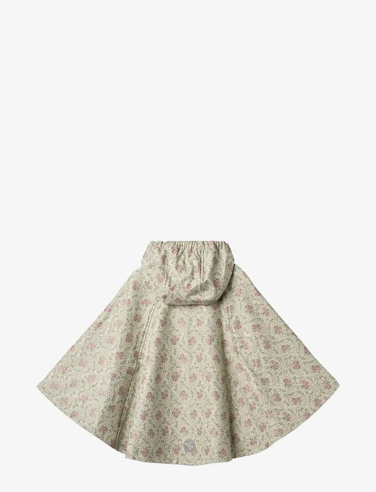 Wheat - Raincape Drops - overtøj - slightly green flowers - 1