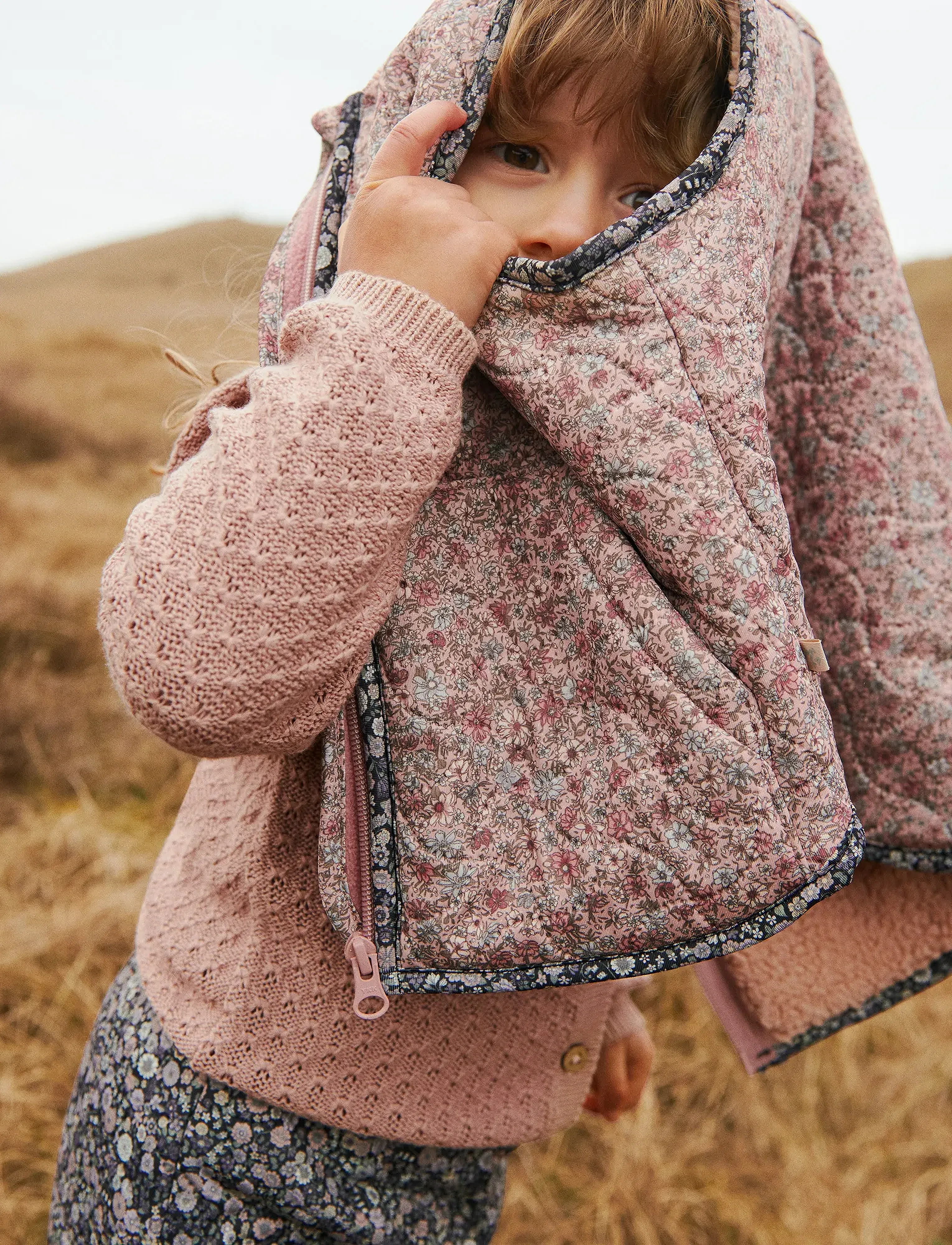 Wheat - Thermo Gilet Eden - soft lavender flowers - 3