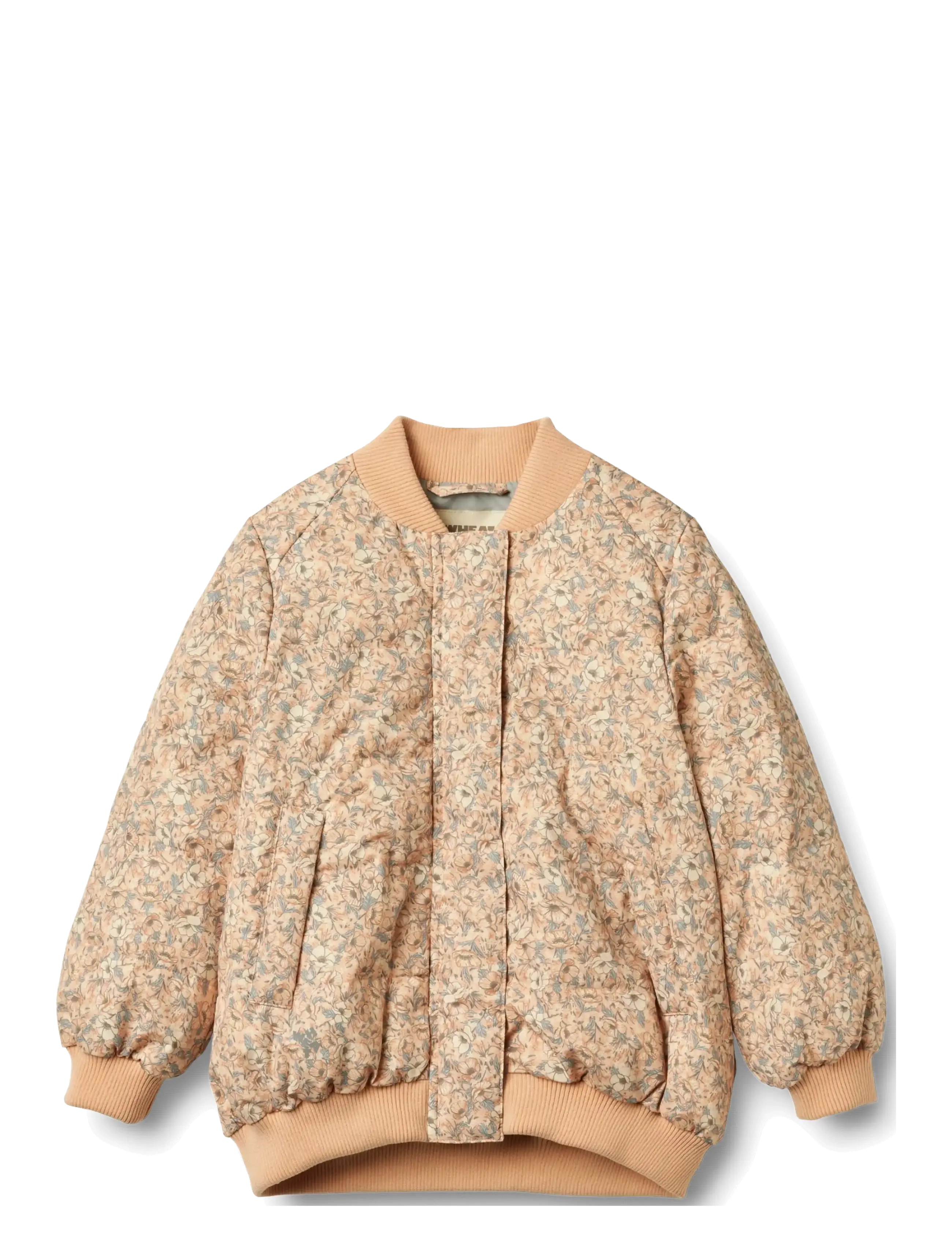 Wheat Puffer Jacket Lotte - Jakker - PINK SAND FLOWERS / orange