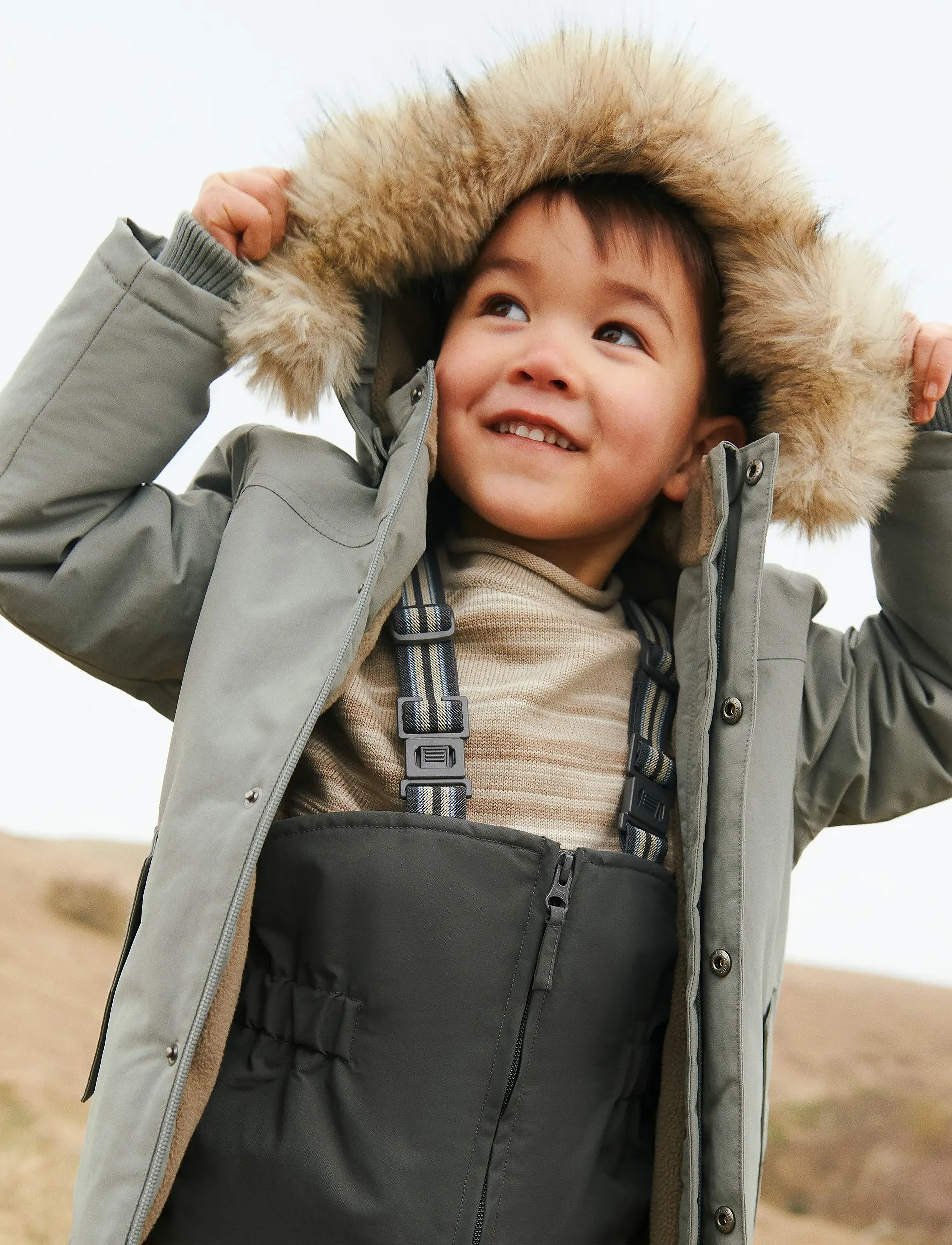 Wheat Ski Pants Sal, 92, Snow-ski Clothing, Grau - Pants, Kinder