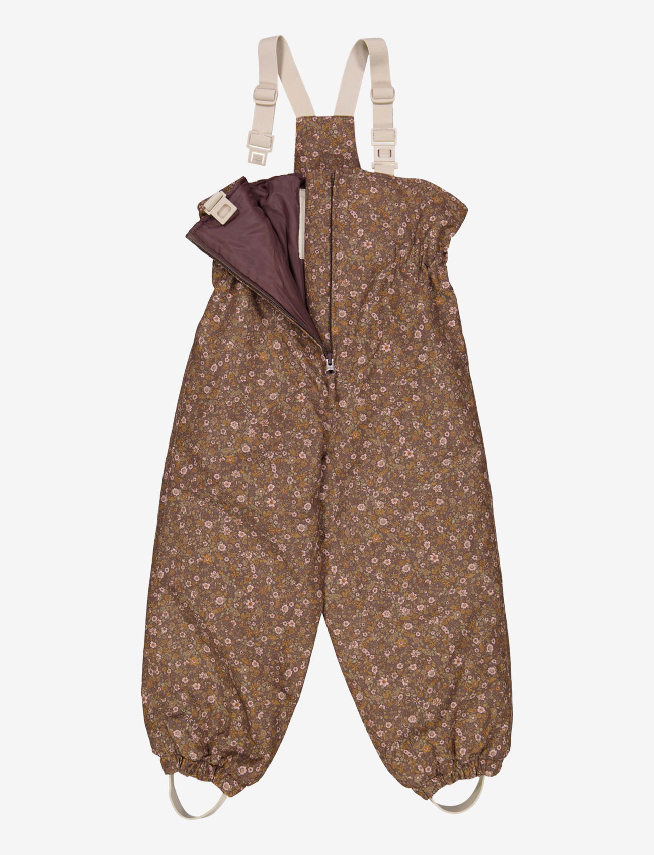 Wheat - Ski Pants Sal Tech - eggplant flowers - 1