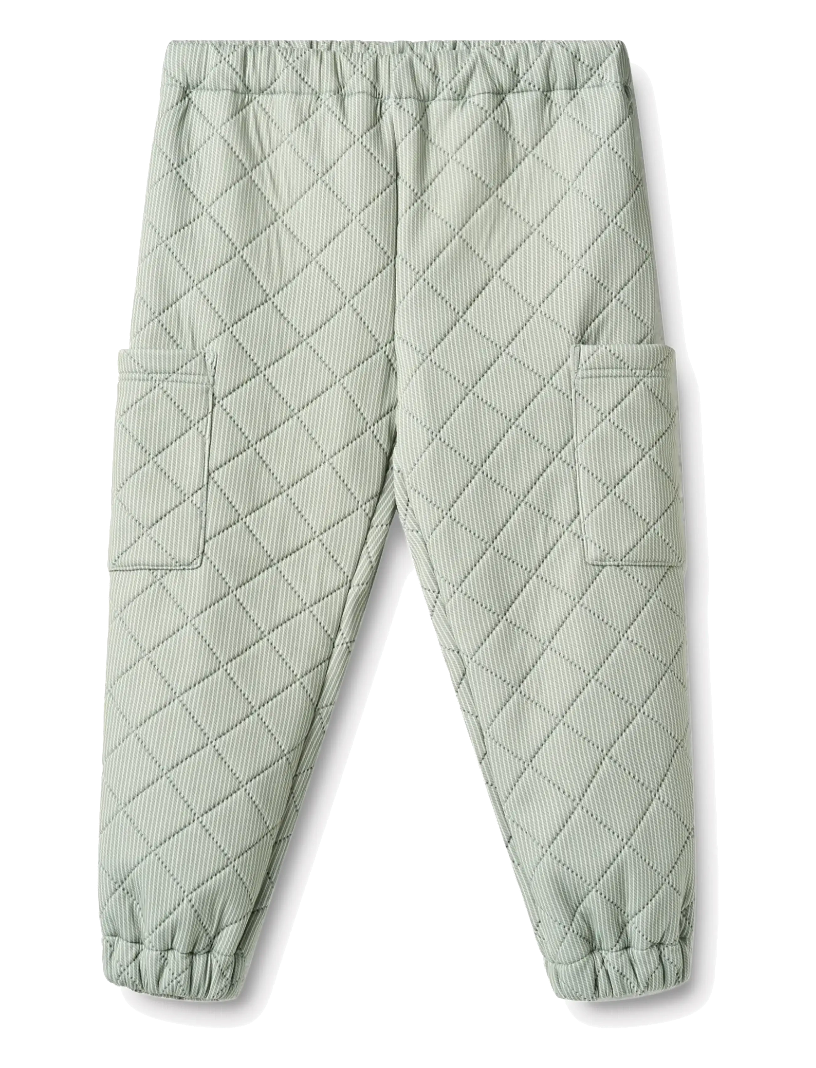 Wheat Thermo Cargo Pants Nane - Ytterkläder - GREEN STRIPE / green