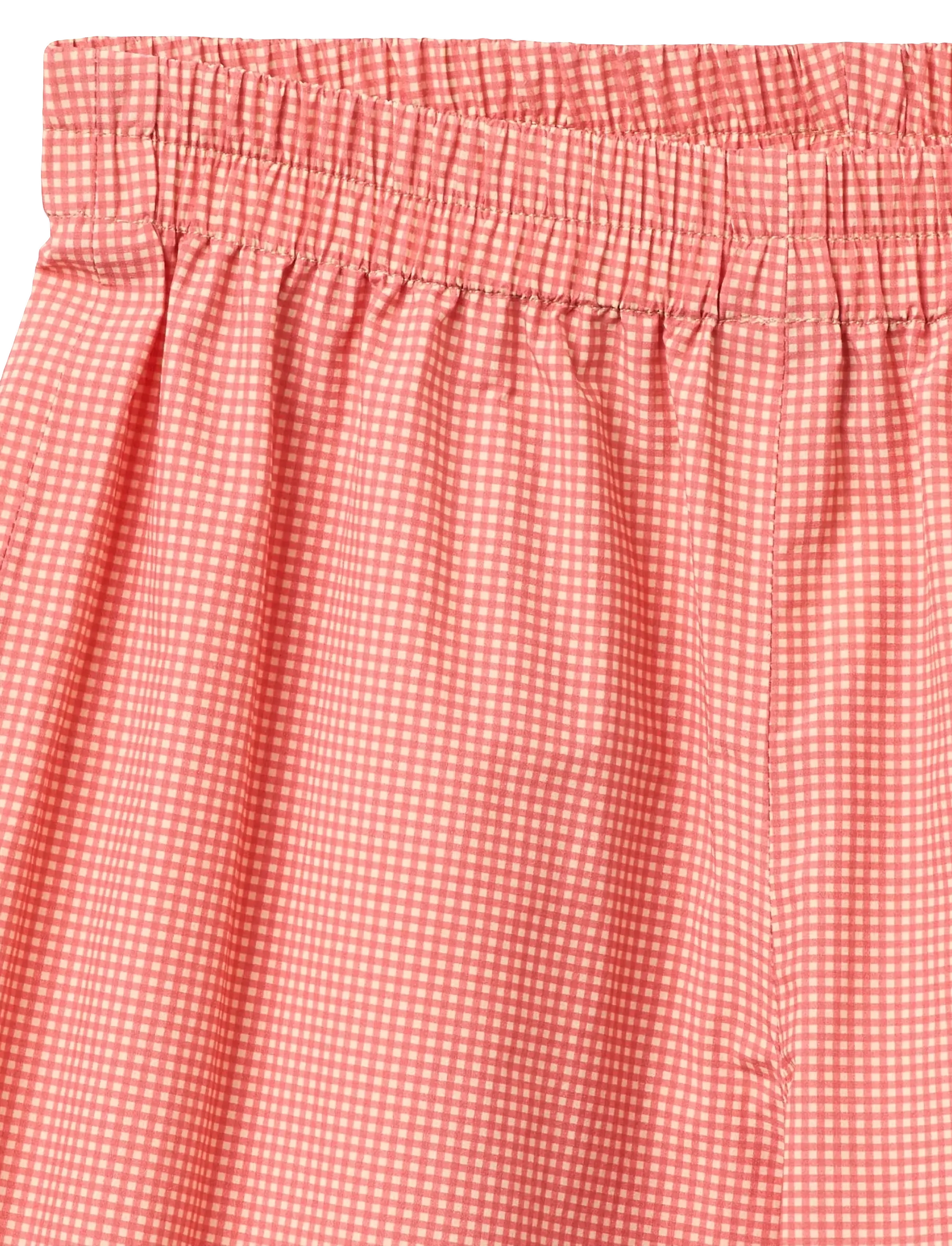 Wheat - Lightweight Shell Trousers Vand - baby trousers - red check - 2