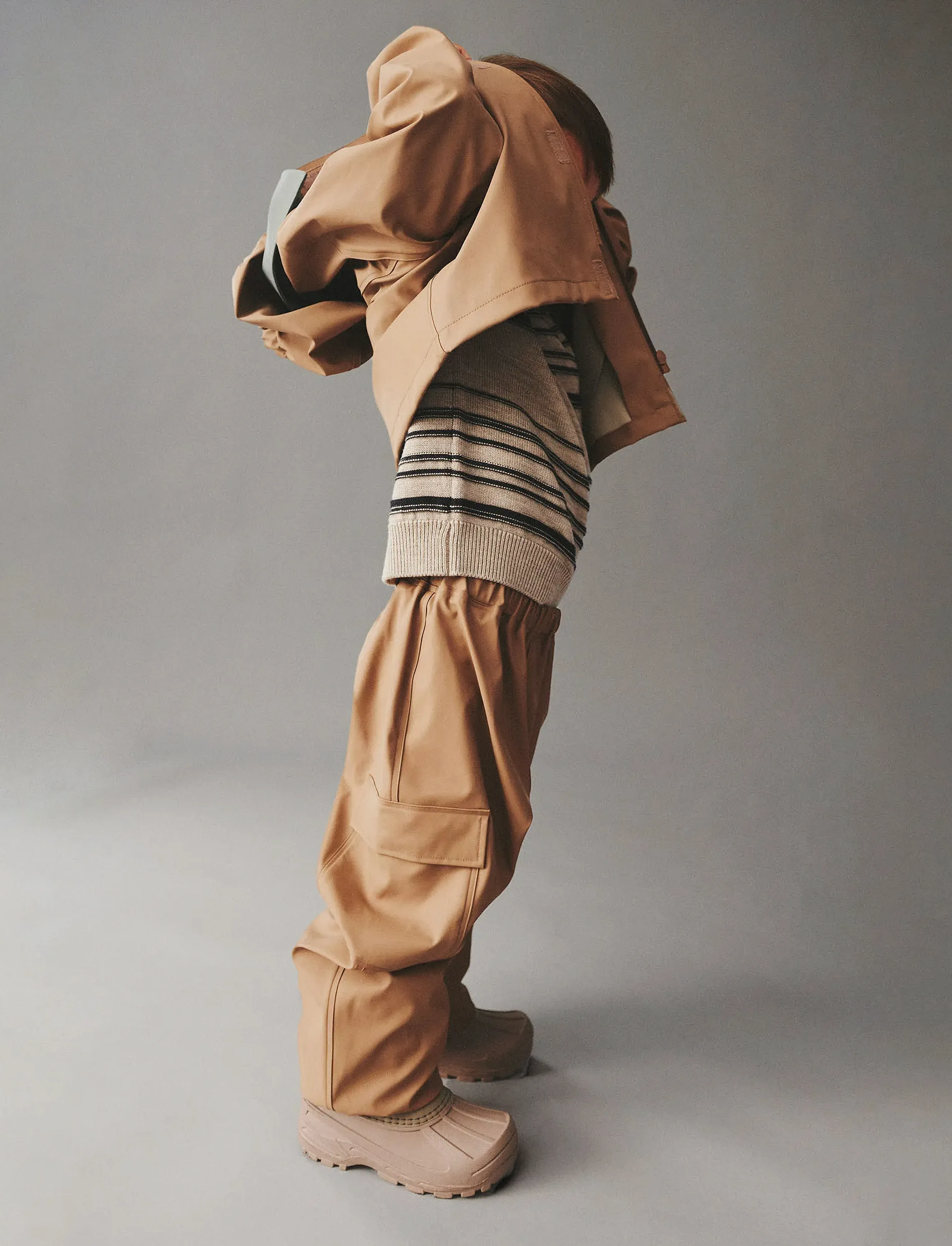 Wheat Rainwear Groa Trousers, 116, Rainwear, Beige - Unterteile, Kinder