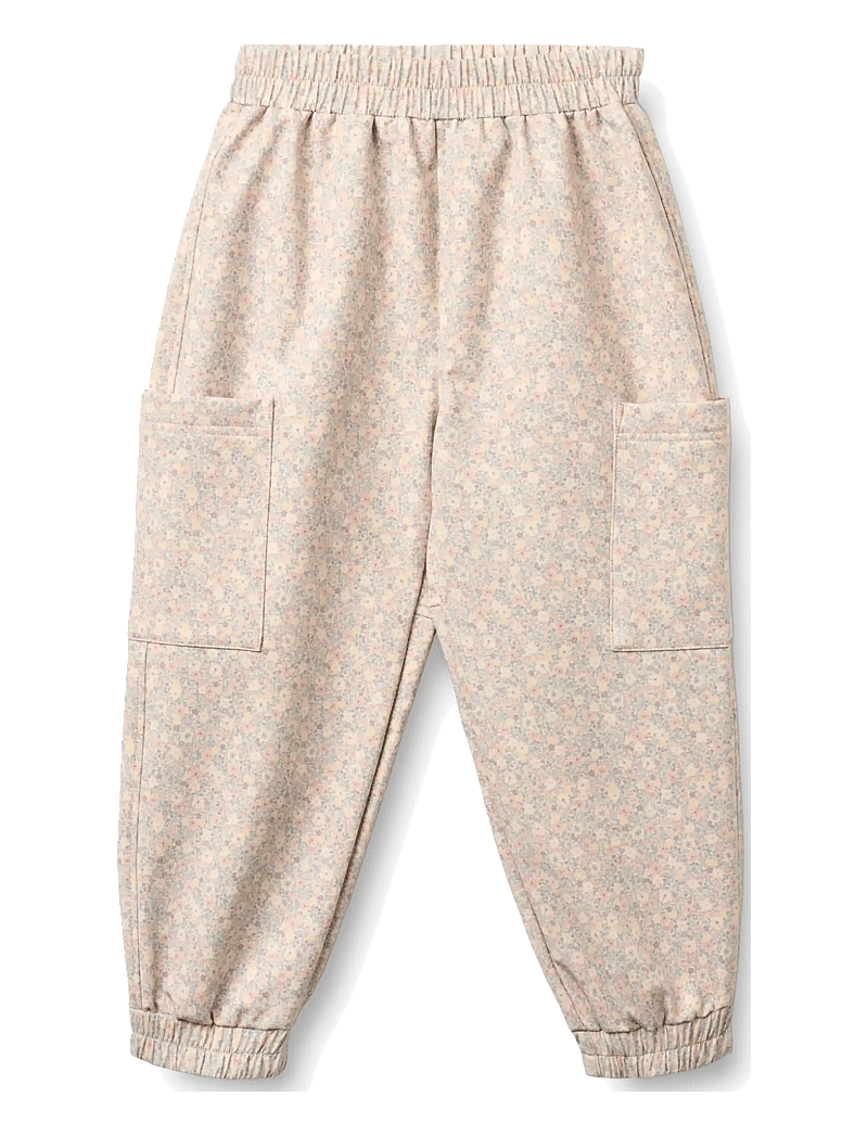 Wheat - Softshell Trackpants Minno - sofshell-hosen - rose shadow flowers - 0