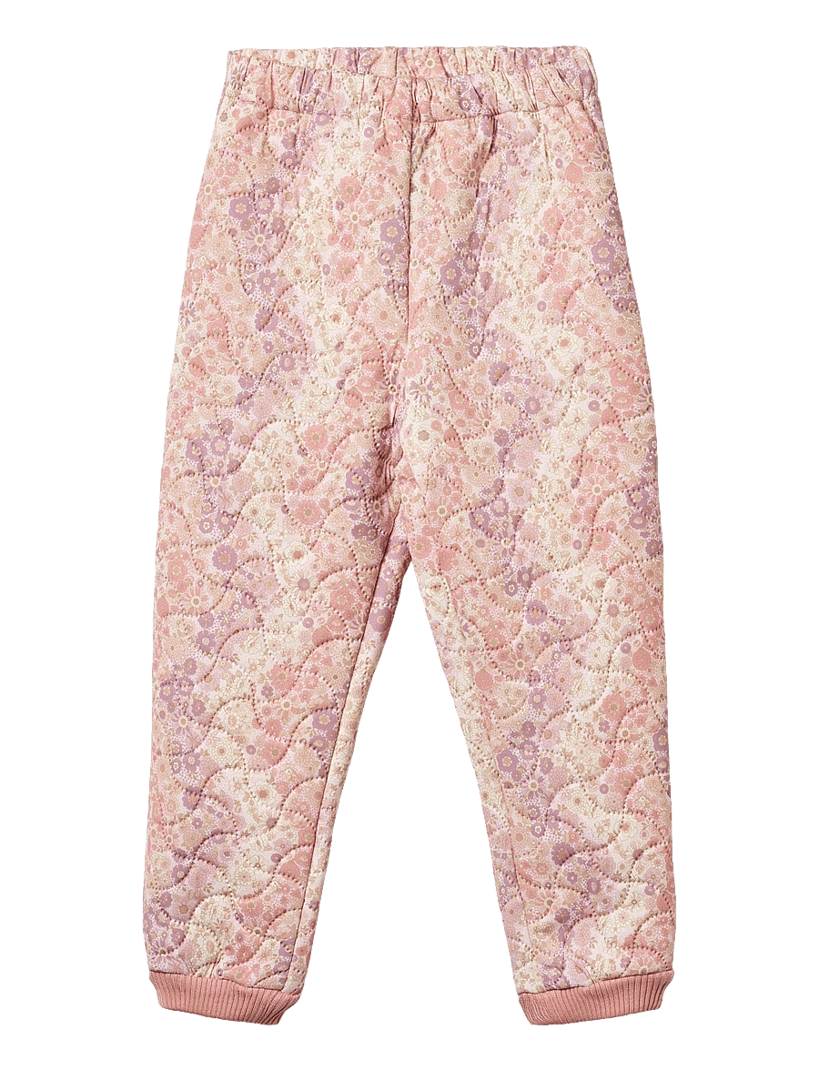 Wheat - Thermo Pants Alex - termobukser - lilac flower rainbow - 0