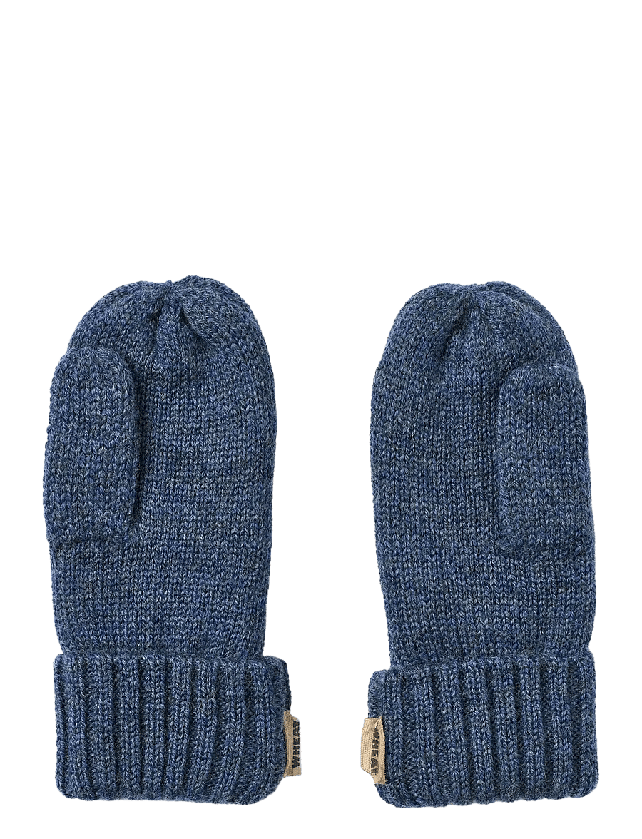 Wheat - Jacquard Mittens Towsi - vantar - blue - 1