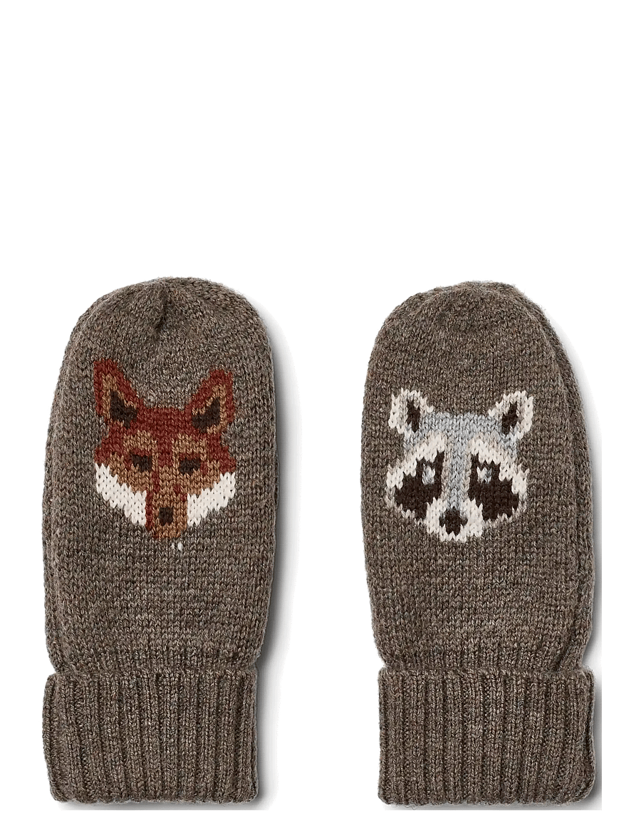 Wheat - Jacquard Mittens Towsi - handskar - dry soil - 0