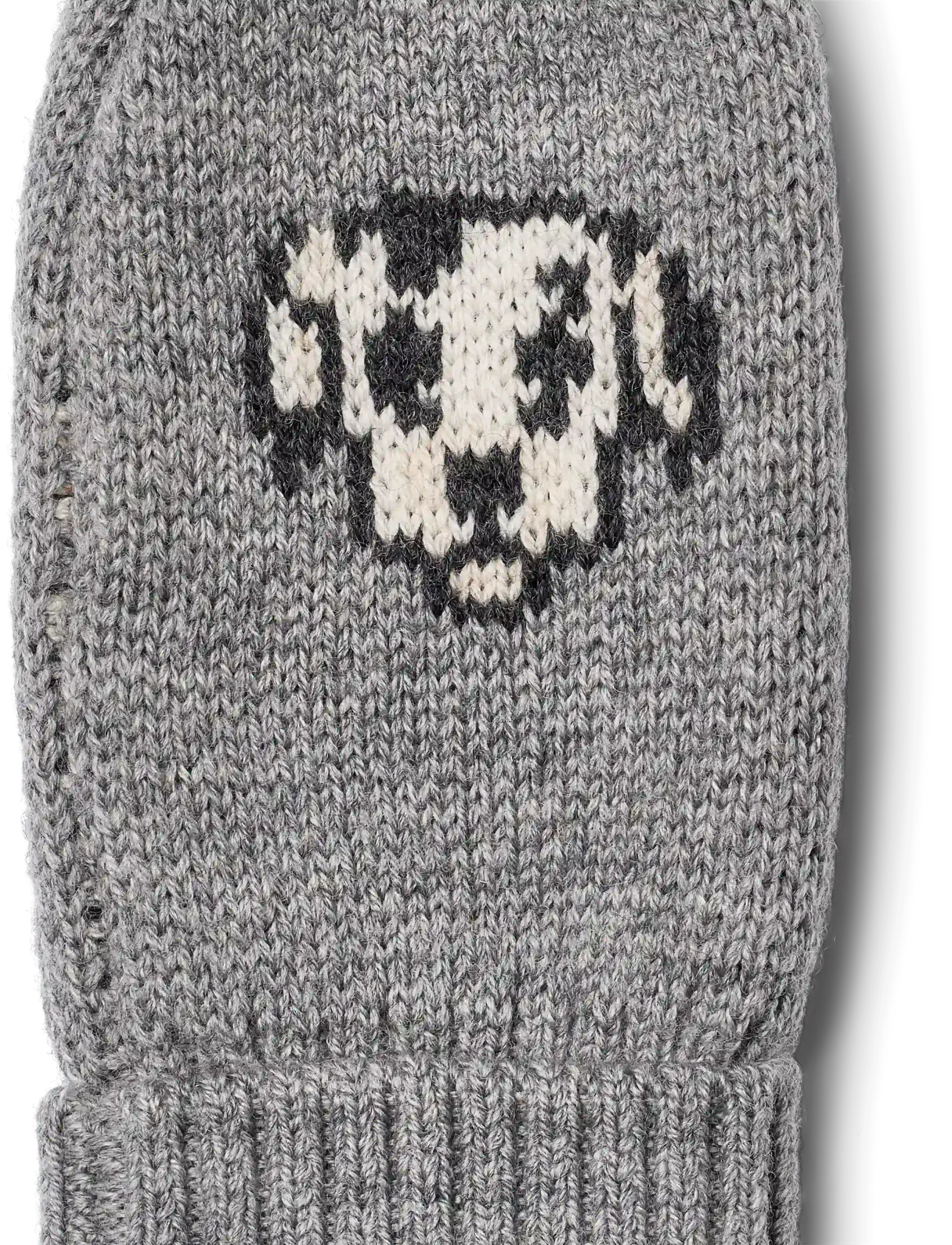 Wheat - Jacquard Mittens Towsi - gloves - flint melange - 4