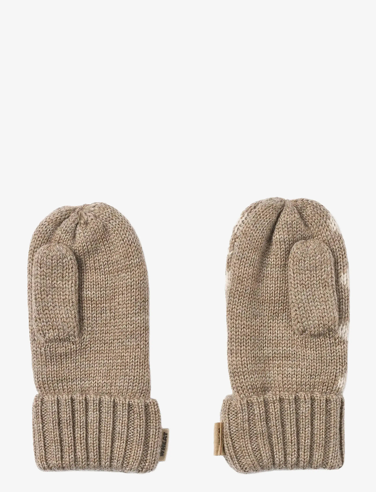 Wheat - Jacquard Mittens Towsi - vantar - grey camel melange - 1