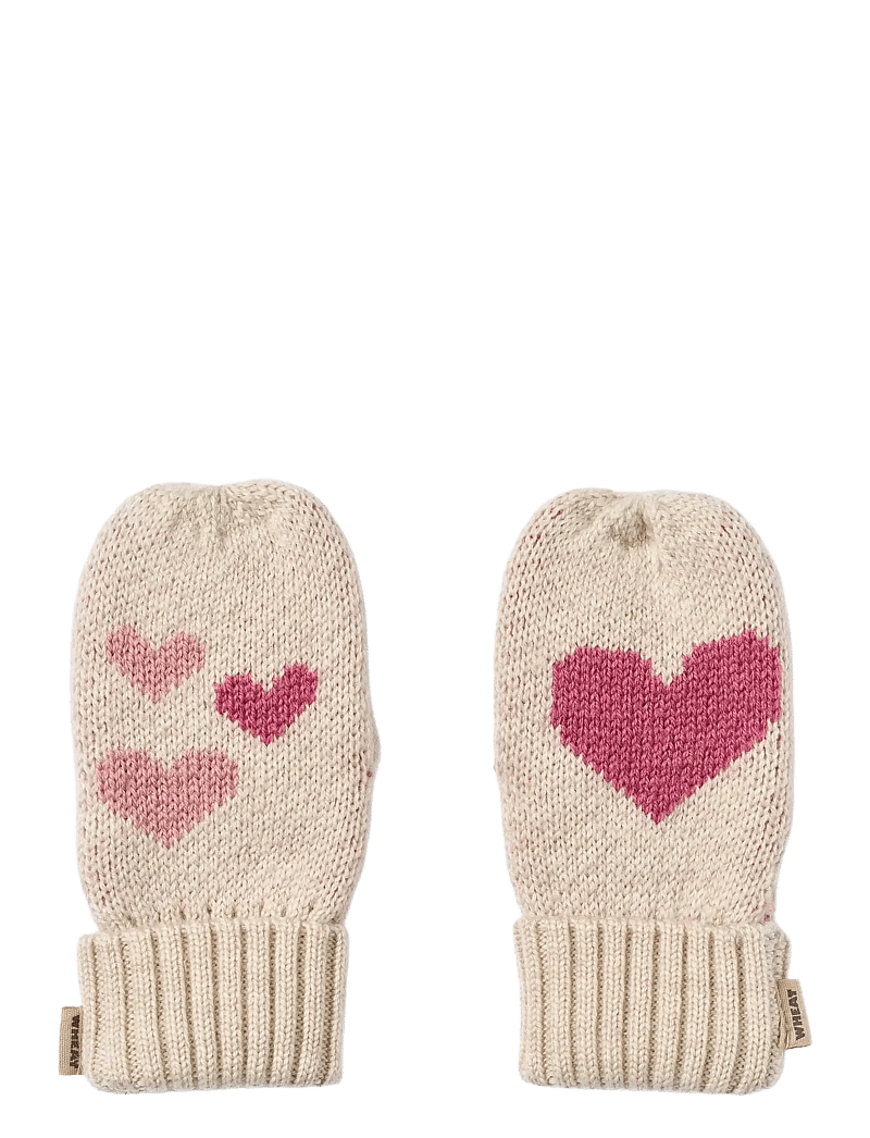 Wheat - Jacquard Mittens Towsi - handschuhe - offwhite melange - 0