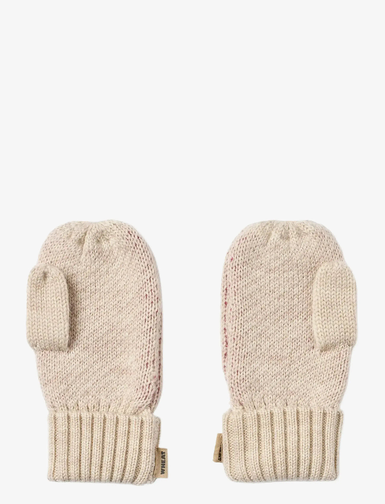 Wheat - Jacquard Mittens Towsi - aksessuaarid - offwhite melange - 1