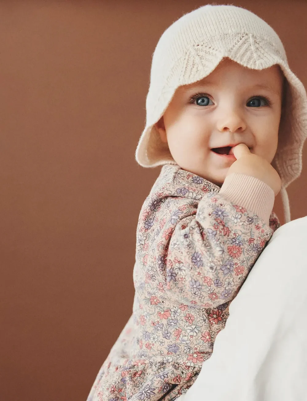 Wheat - Knit Bonnet Amya - babymützen - offwhite melange - 0