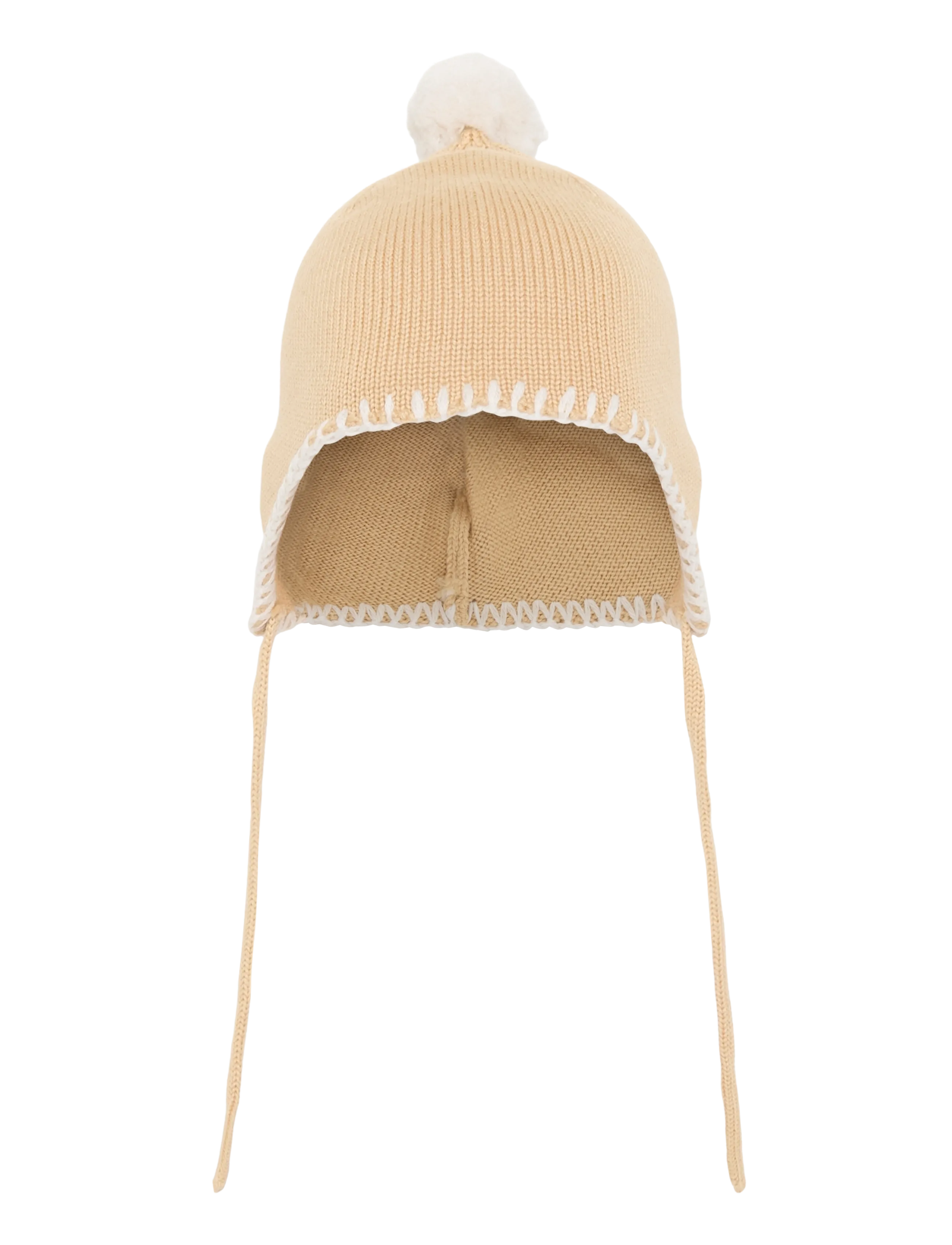 Wheat Knit Bonnet Pomma - Mütsid - HONEY PEACH / beige