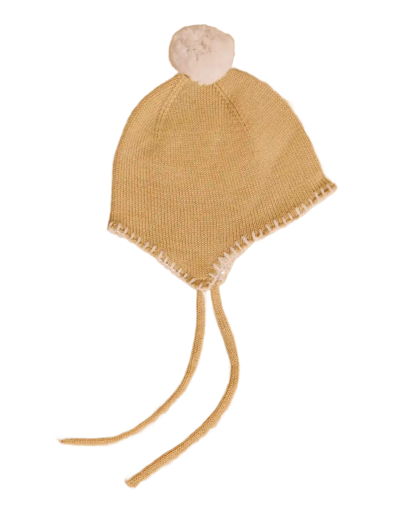 Wheat Knit Bonnet Pomma - Wheat - HONEY PEACH / beige