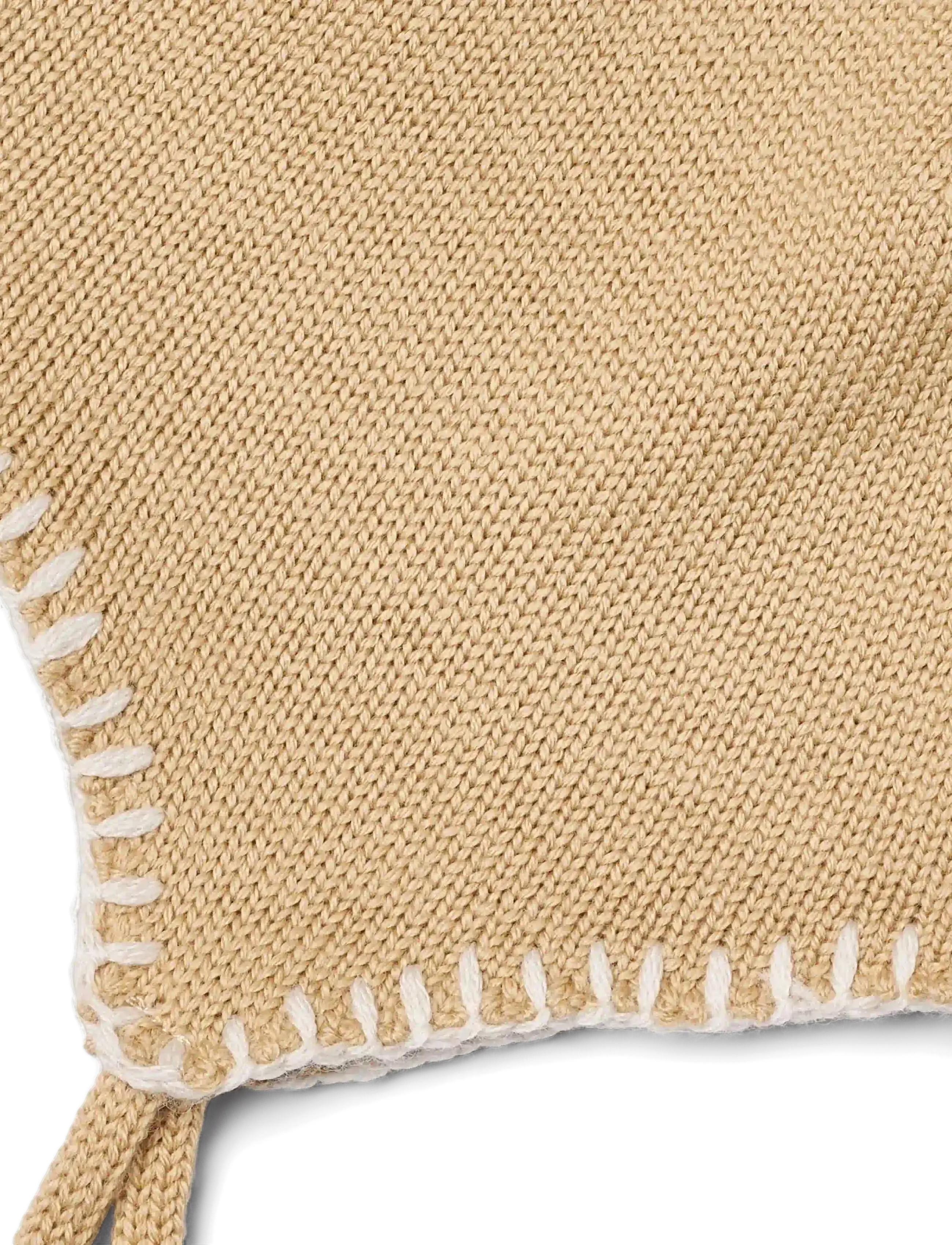 Wheat - Knit Bonnet Pomma - babymössor - honey peach - 3