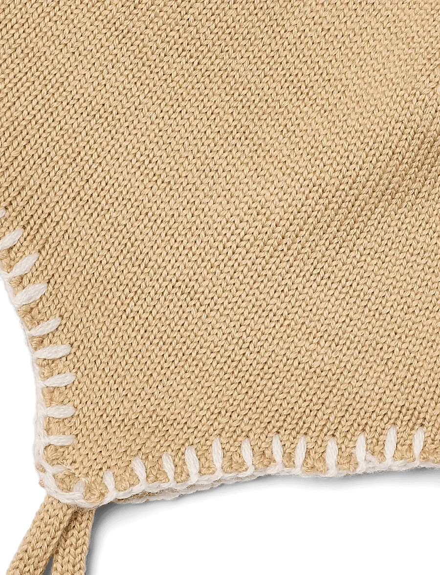 Wheat - Knit Bonnet Pomma - babymössor - honey peach - 3