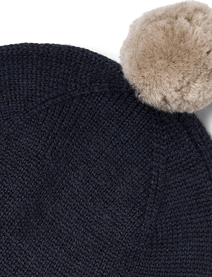 Wheat - Knit Bonnet Pomma - babymössor - navy - 3