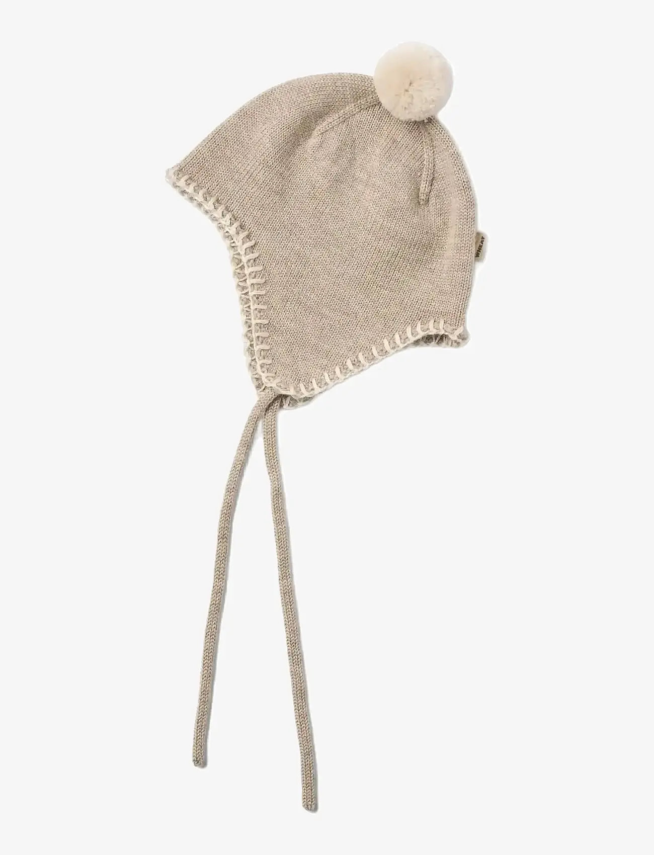 Wheat - Knit Bonnet Pomma - warm sand melange - 0