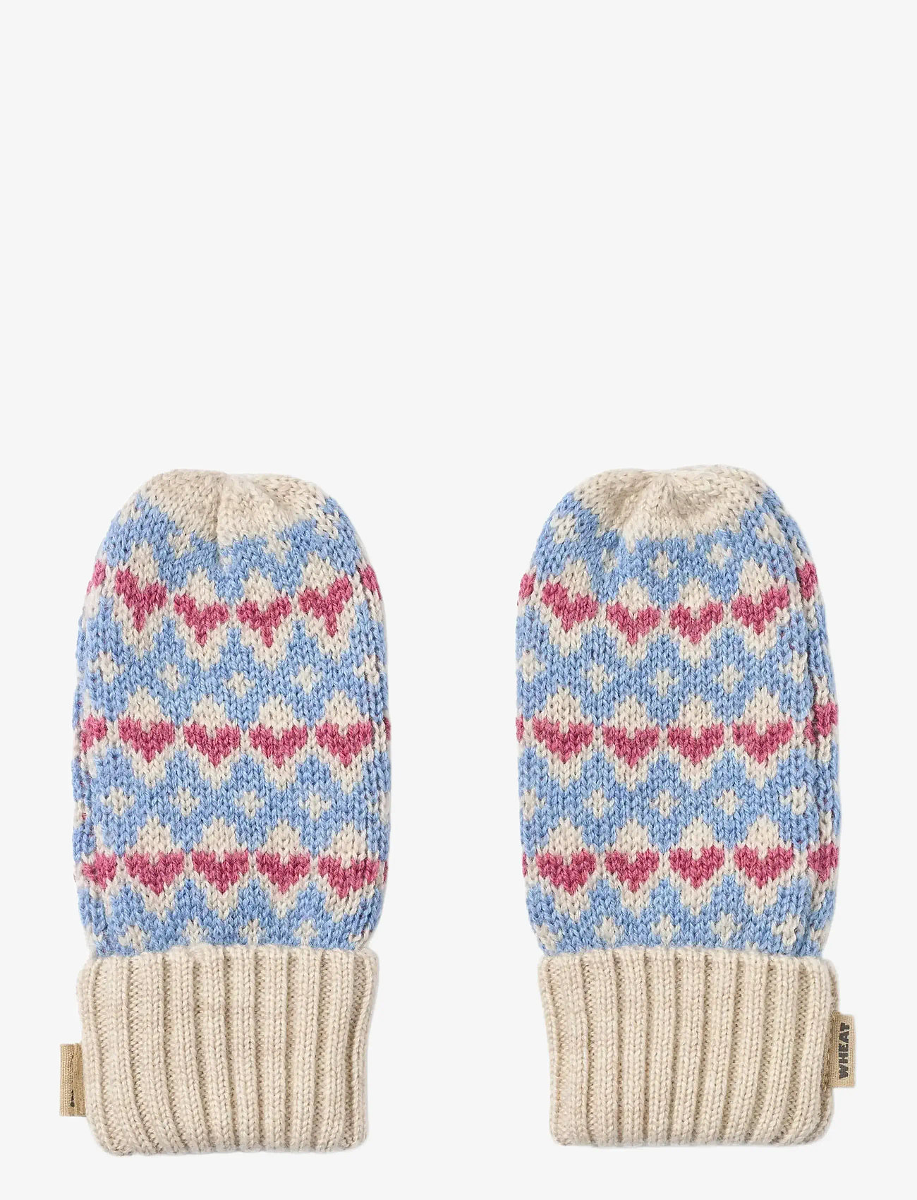 Wheat - Jacquard Mittens Haansi - handsker - blue - 0