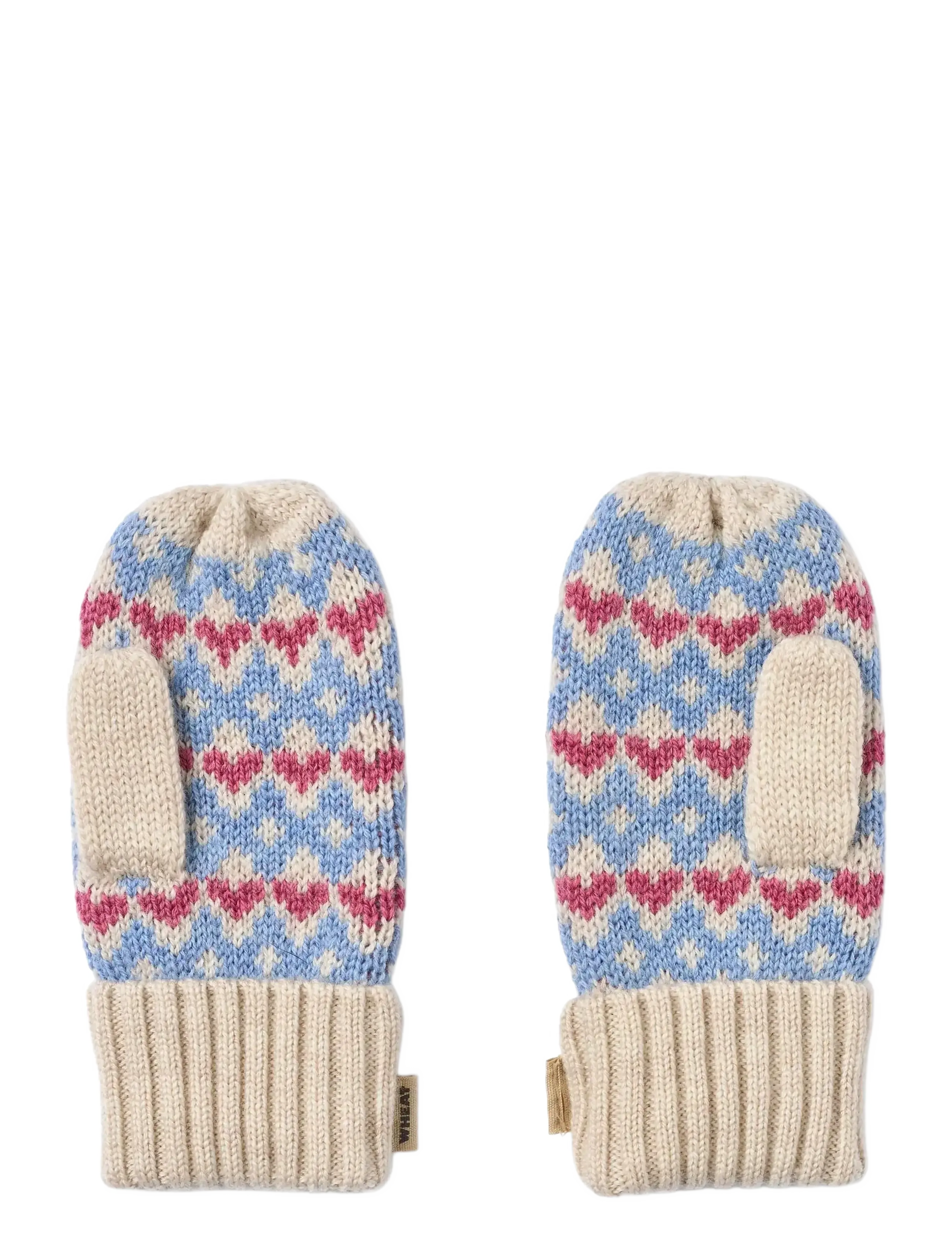 Wheat - Jacquard Mittens Haansi - handsker - blue - 1