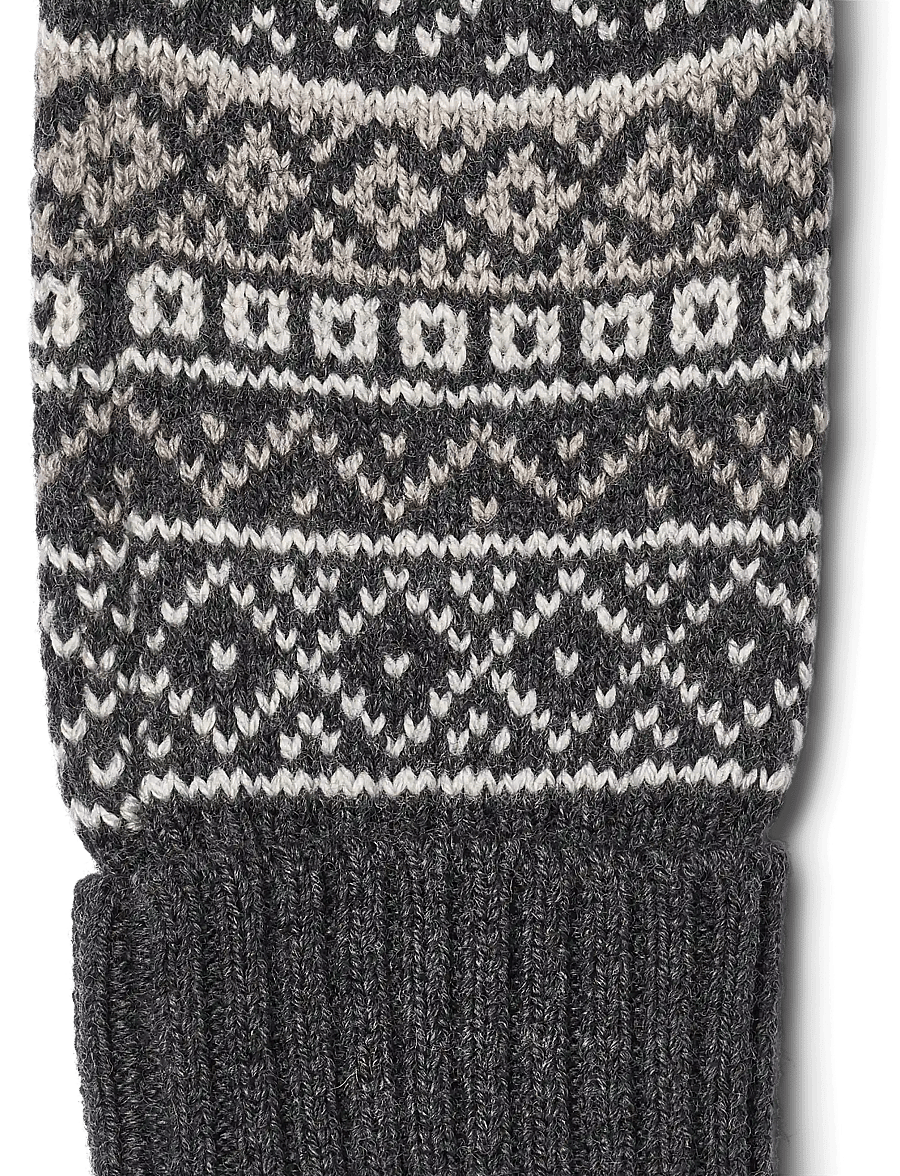 Wheat - Jacquard Mittens Haansi - handskar - charcoal - 2