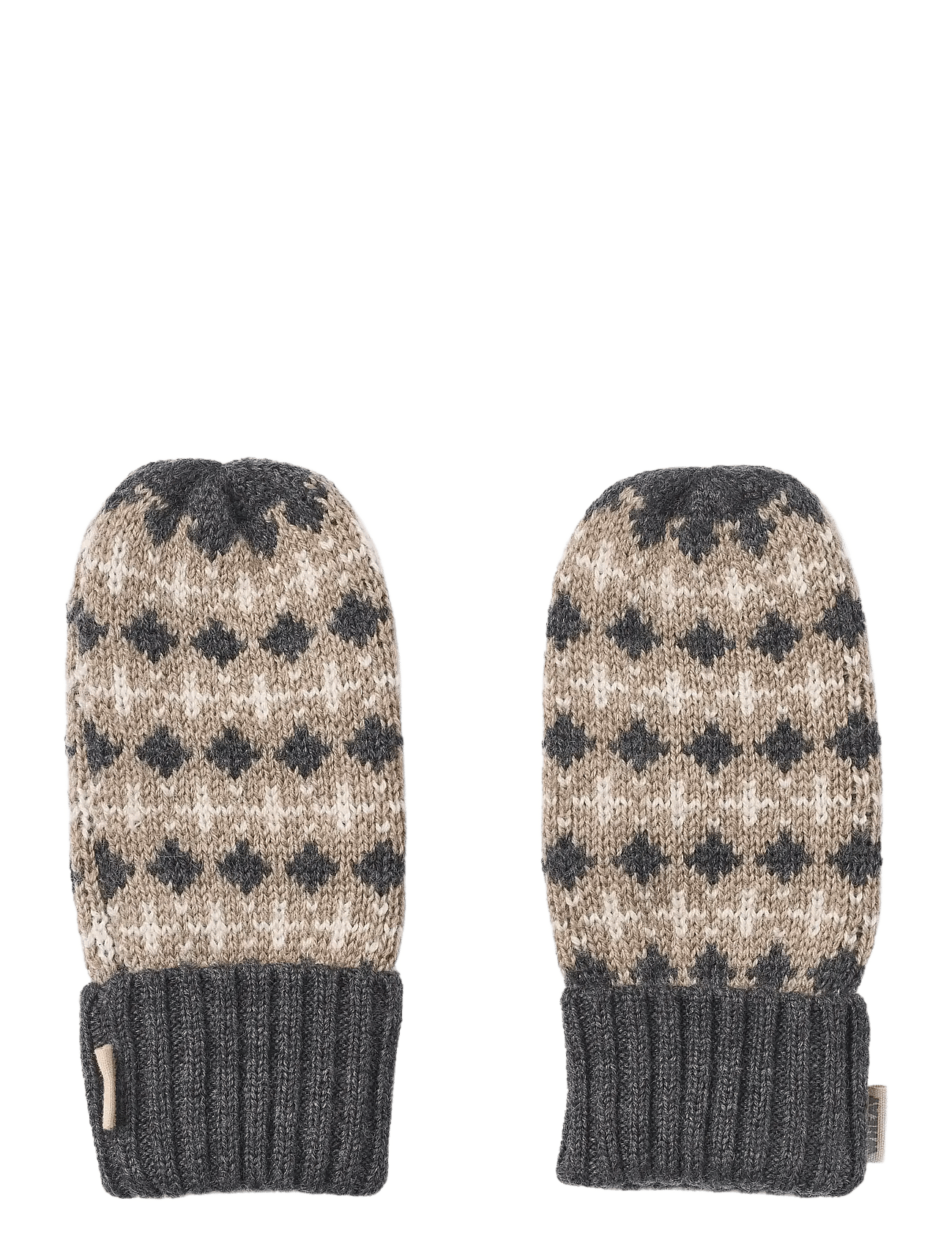 Jacquard Mittens Haansi - CHARCOAL MELANGE