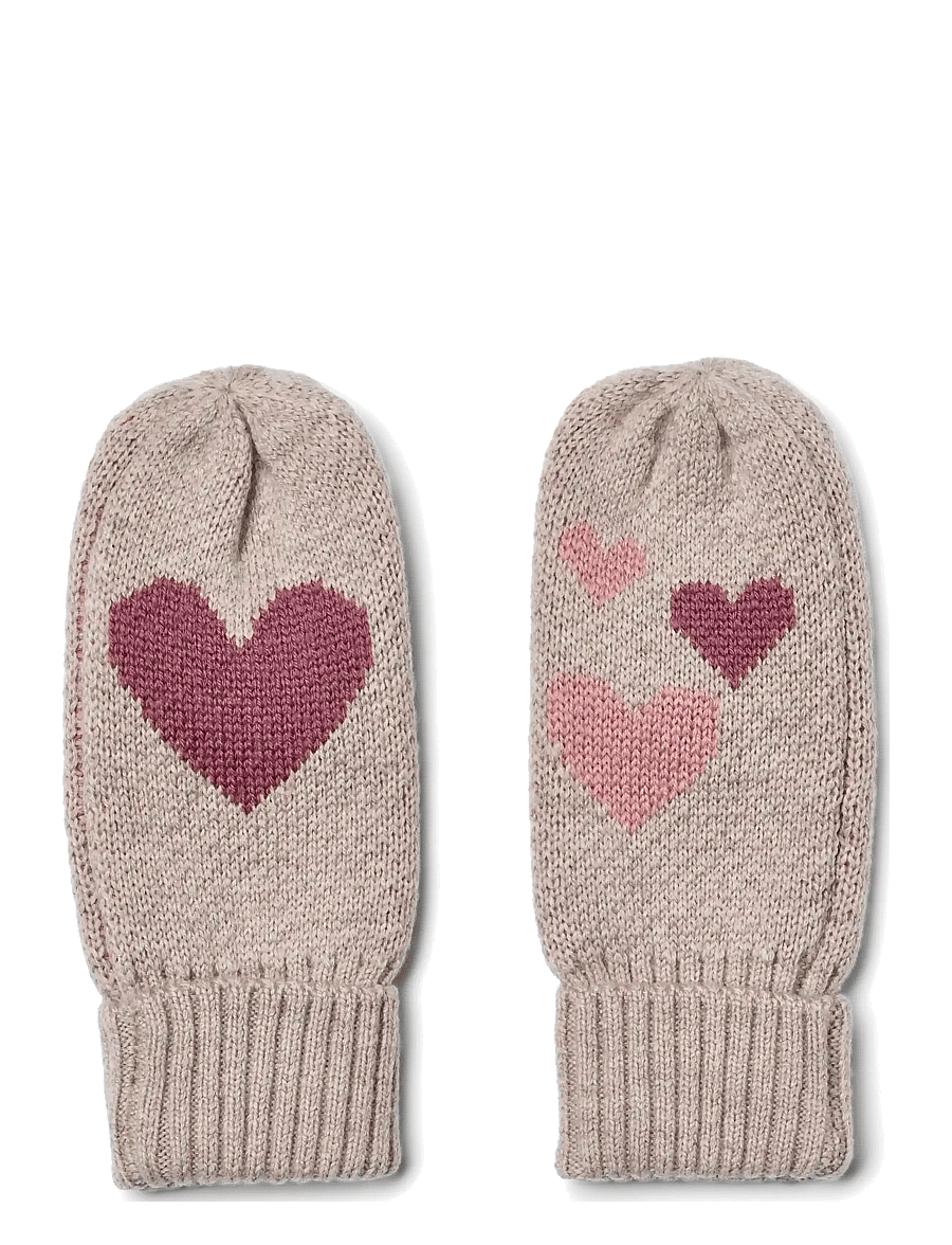 Wheat - Jacquard Mittens Haansi - kindad - pale lilac - 0