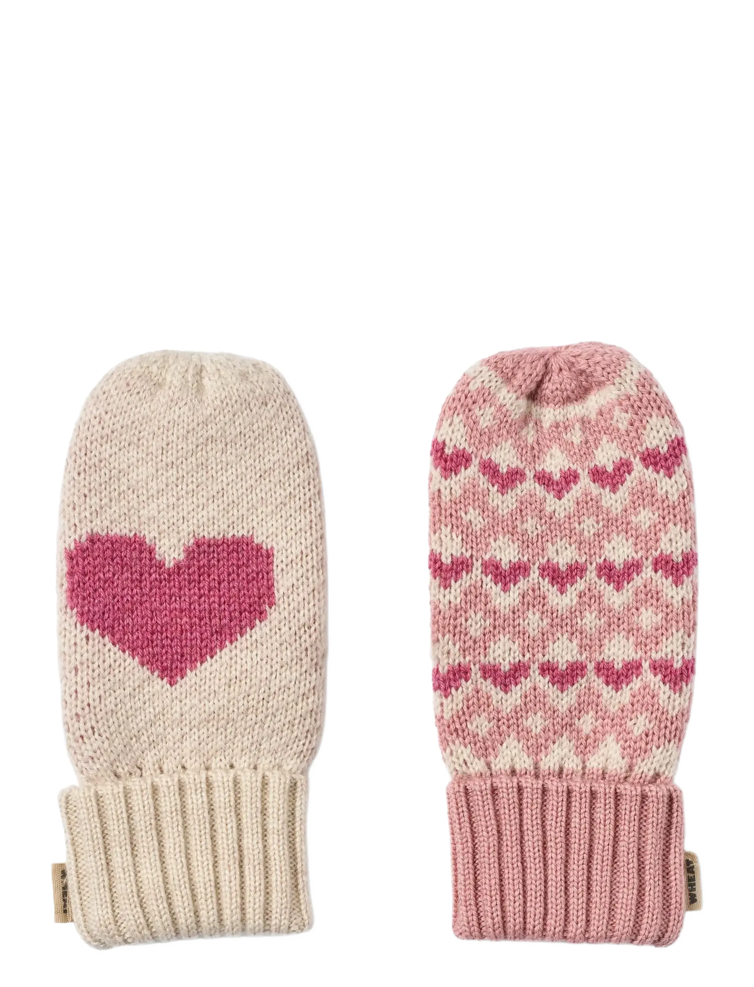 Wheat Jacquard Mittens Haansi - Accessoarer - ROSE / pink/rose