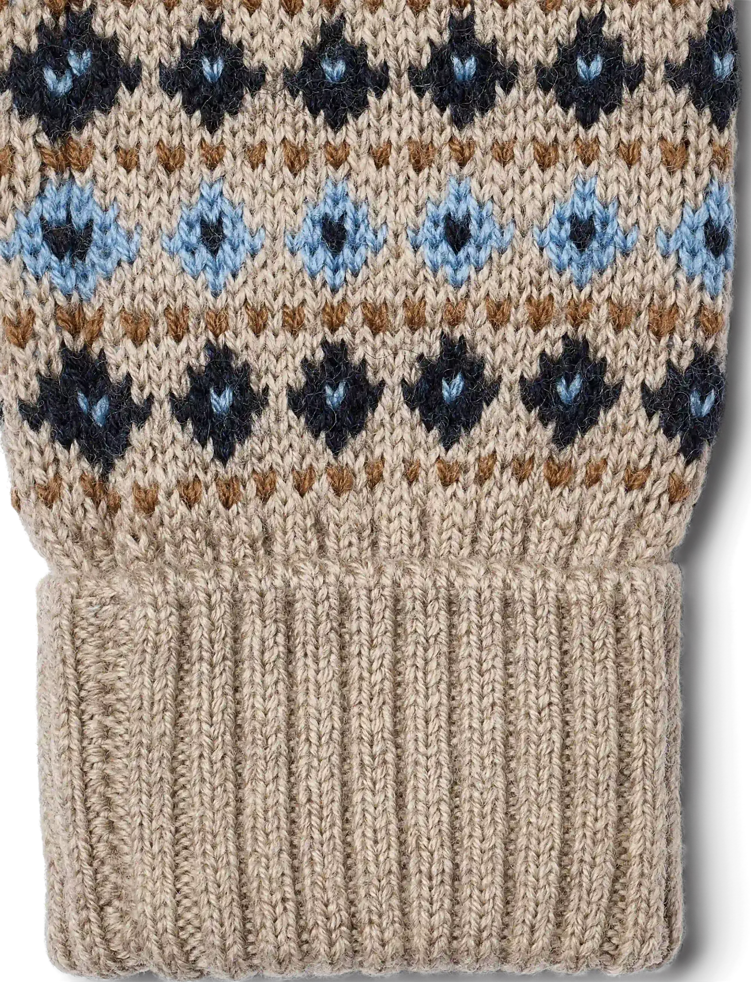 Wheat - Jacquard Mittens Haansi - handsker - warm sand melange - 2