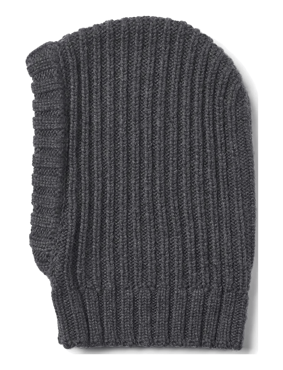 Wheat - Knitted Balaclava Woolao - charcoal melange - 1