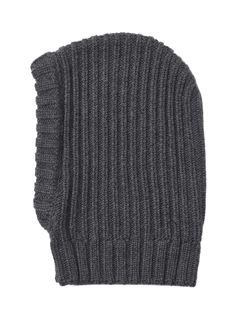 Wheat - Knitted Balaclava Woolao - charcoal melange - 2
