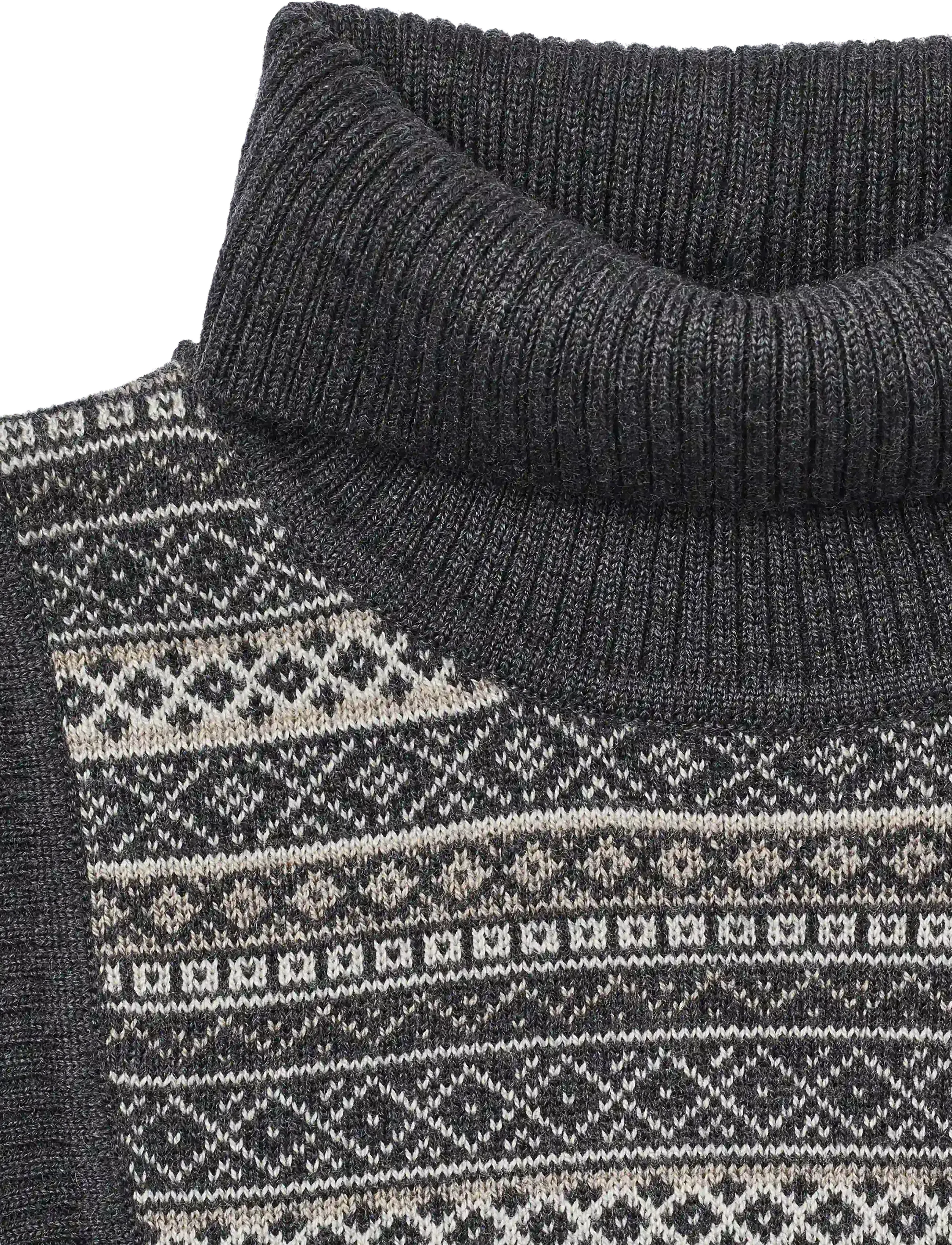 Wheat - Jacquard Neckwarmer Majo - halswärmer - charcoal melange - 1